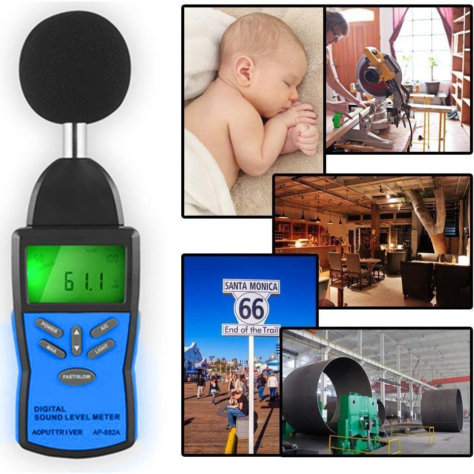 Medidor de Decibelios Digital AOPUTTRIVER AP-882A 30-130dB