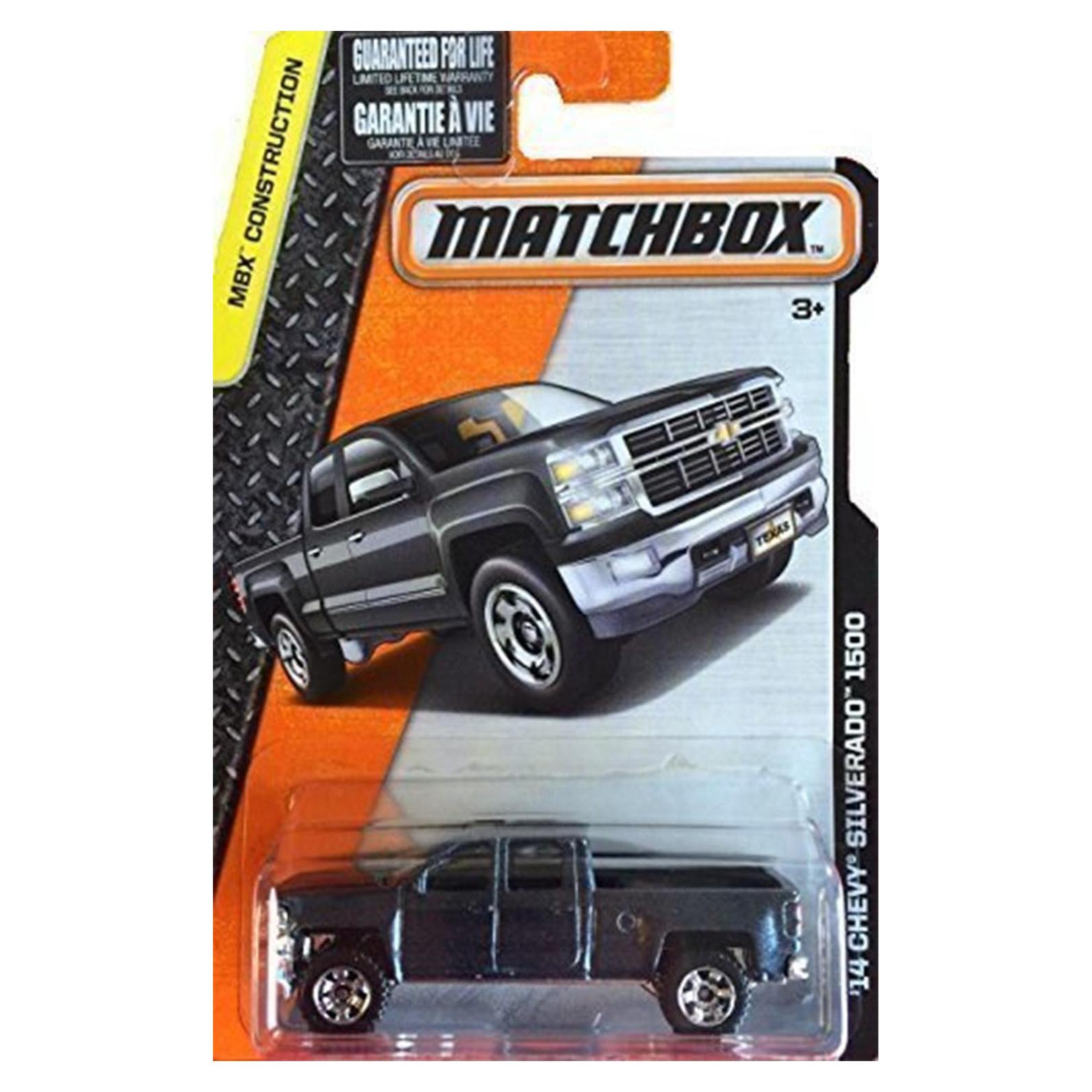 Matchbox MBX Construcción 2014 Chevy Silverado Gris 7.62 cm