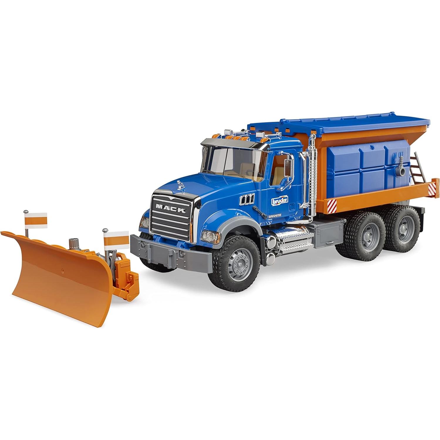 Camión Bruder MACK Granite Servicio Invierno con Desbrozadora
