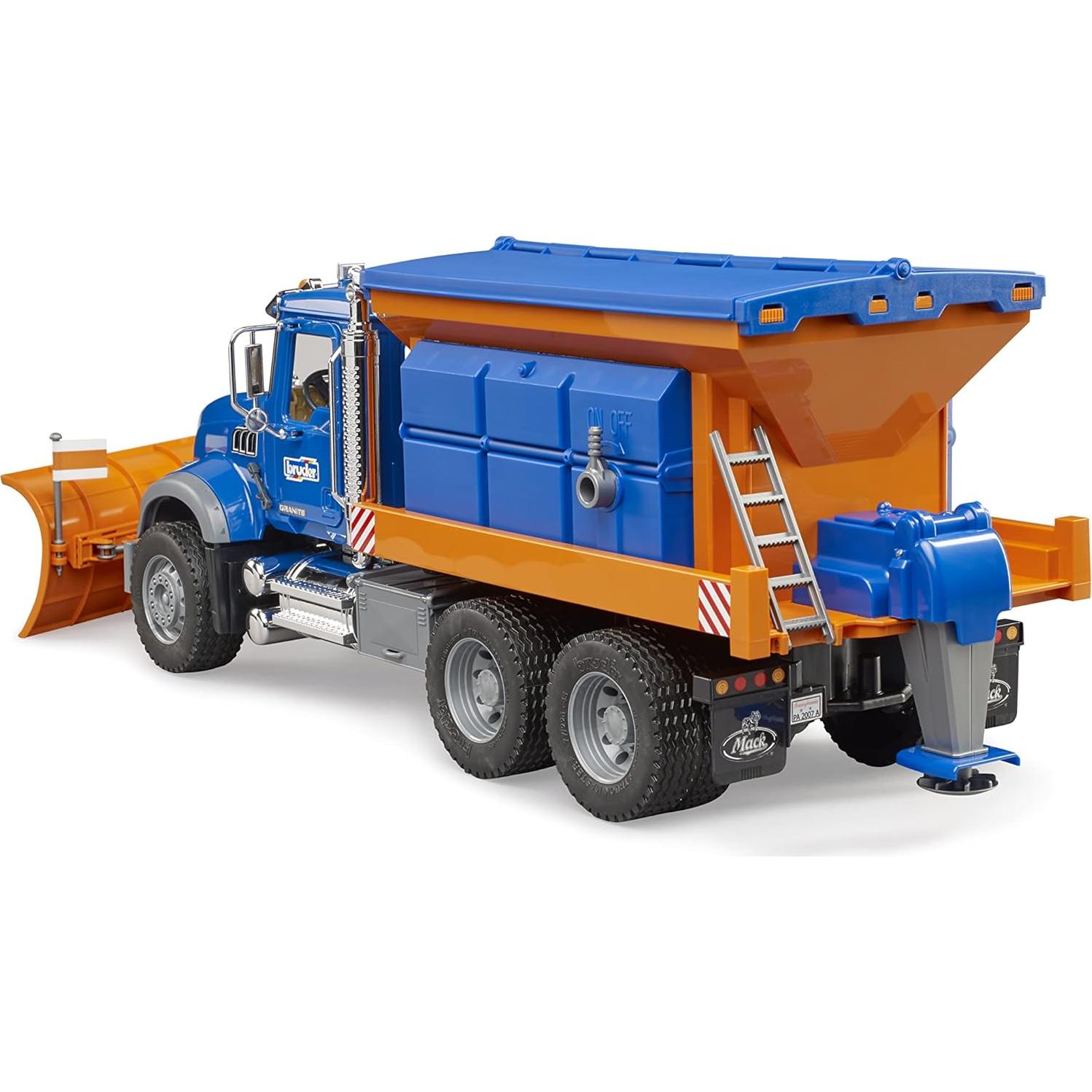 Camión Bruder MACK Granite Servicio Invierno con Desbrozadora