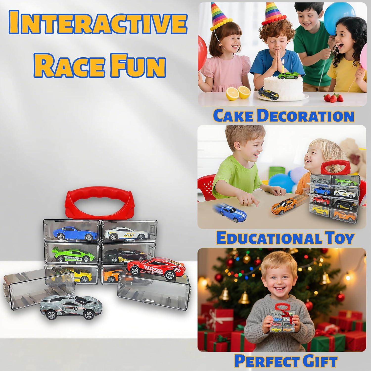 Set de Coches de Juguete KIDAMI 1:64 - 8 Vehículos Retroceso