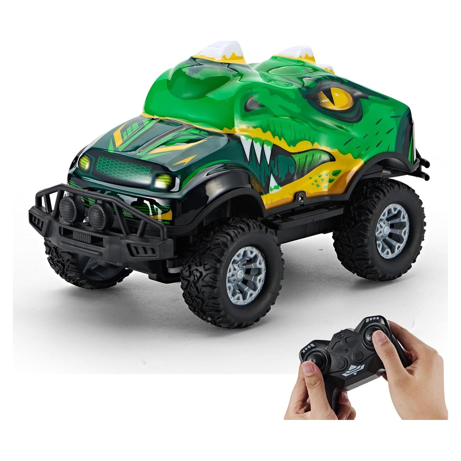 Coche RC Dinosaurio JOYBLI 1:20 Verde con Luces LED