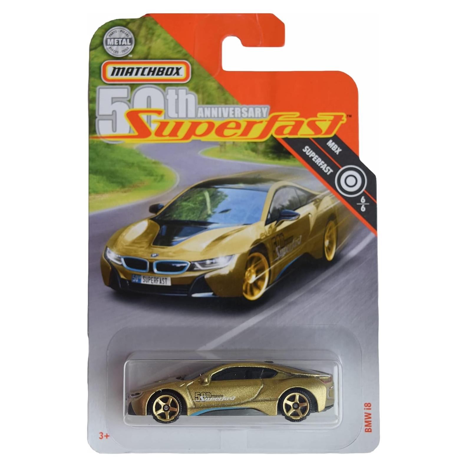 Auto a Escala Matchbox BMW i8 Oro 50 Aniversario 16.5cm