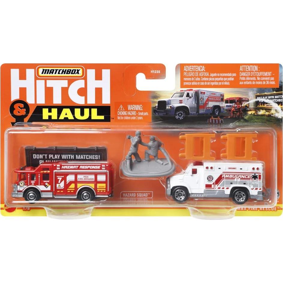Juego de vehículos de metal Matchbox Rescate de incendios - 6 piezas