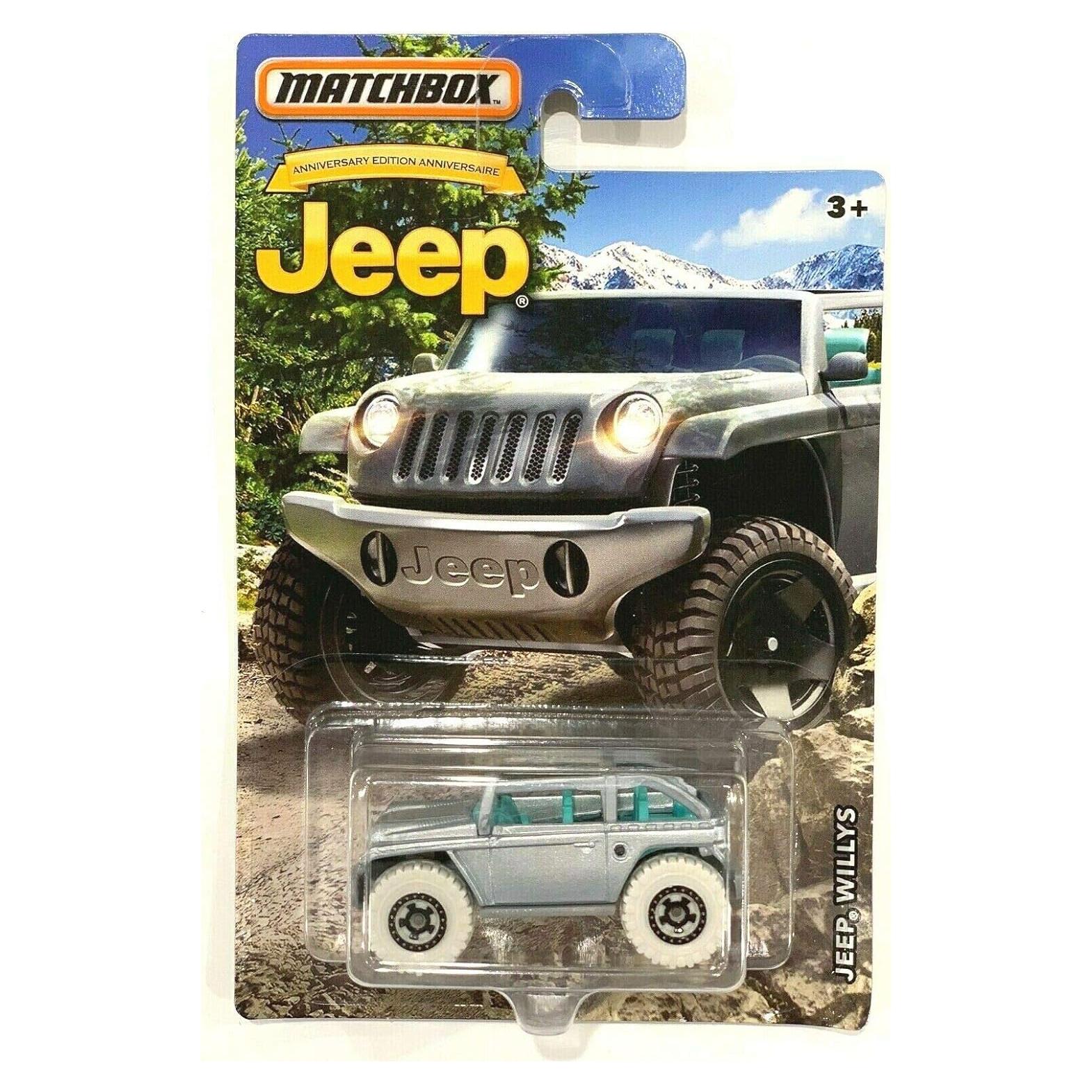 Matchbox Jeep Willys Edición Aniversario Cuerpo Plateado