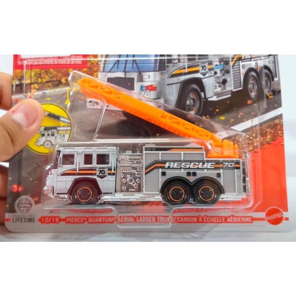 Camión de Escalera Aérea Pierce Quantum Mattel 12.7 cm