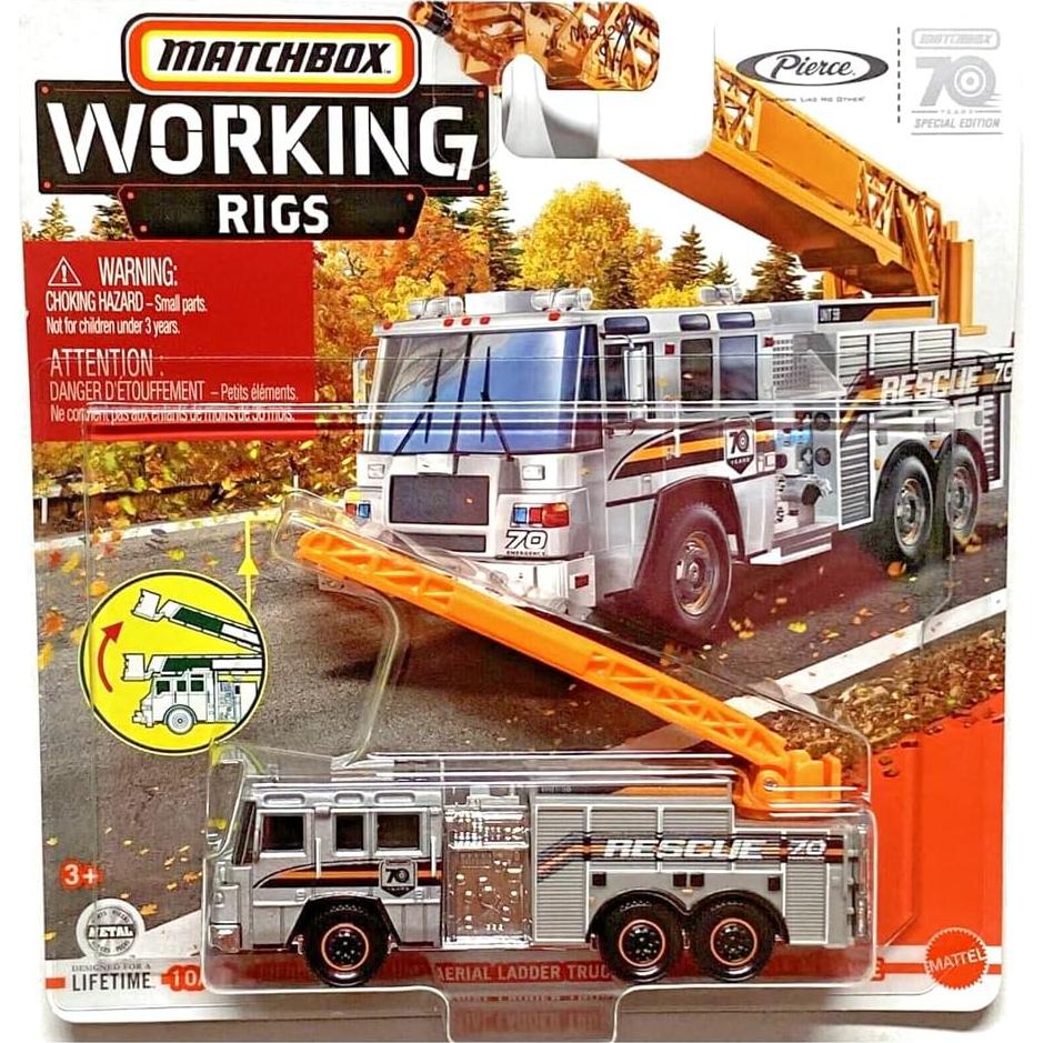 Camión de Escalera Aérea Pierce Quantum Mattel 12.7 cm