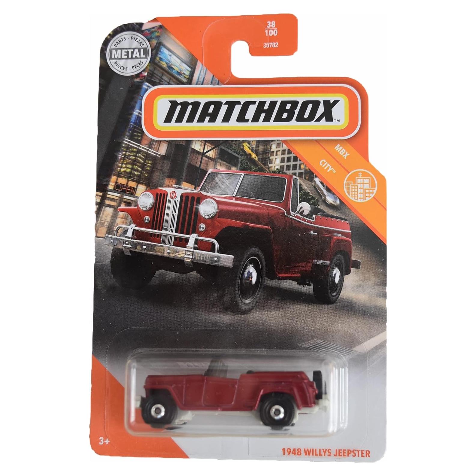 DieCast Matchbox 1948 Willys Jeepster Rojo 1:64