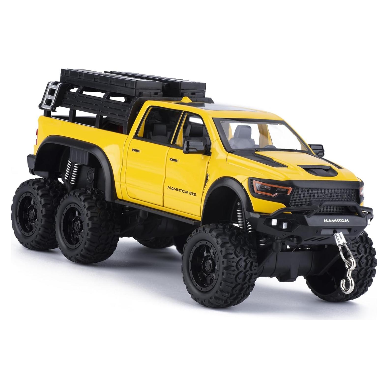 Camión Pickup Juguete FRJV 21.5x8.8x9 cm Amarillo con Luz y Sonido