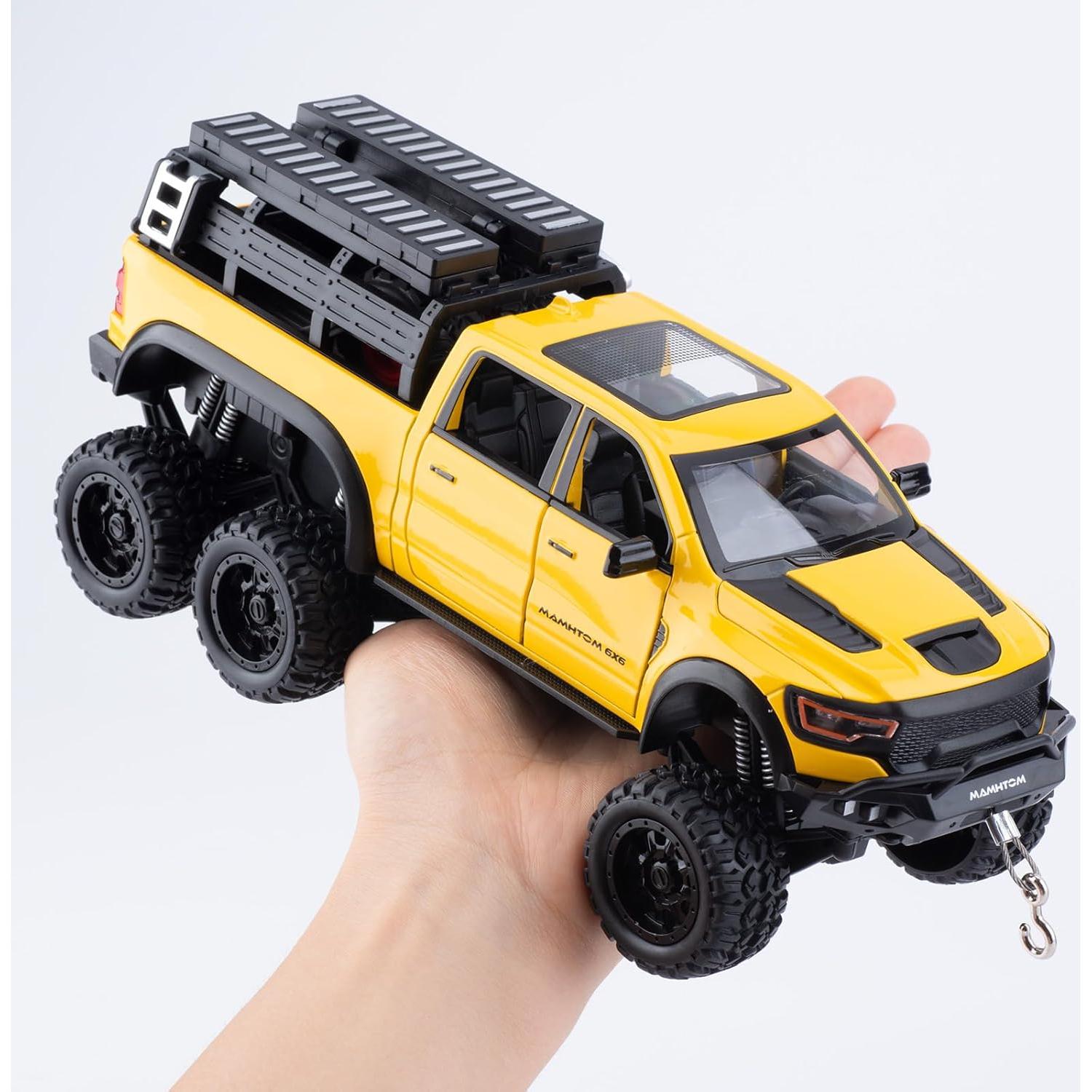 Camión Pickup Juguete FRJV 21.5x8.8x9 cm Amarillo con Luz y Sonido