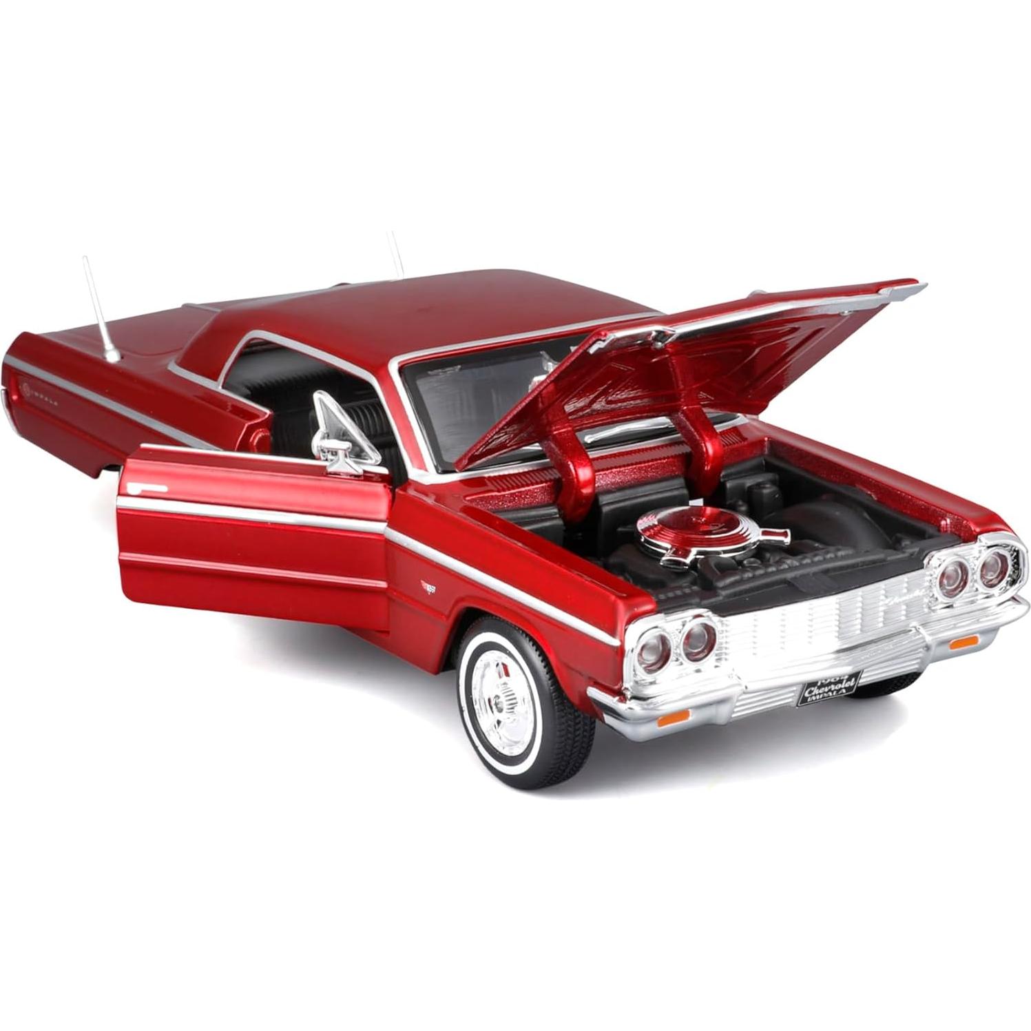 Maisto 1:24 Chevrolet Impala SS 1964 Kit de Modelo Rojo