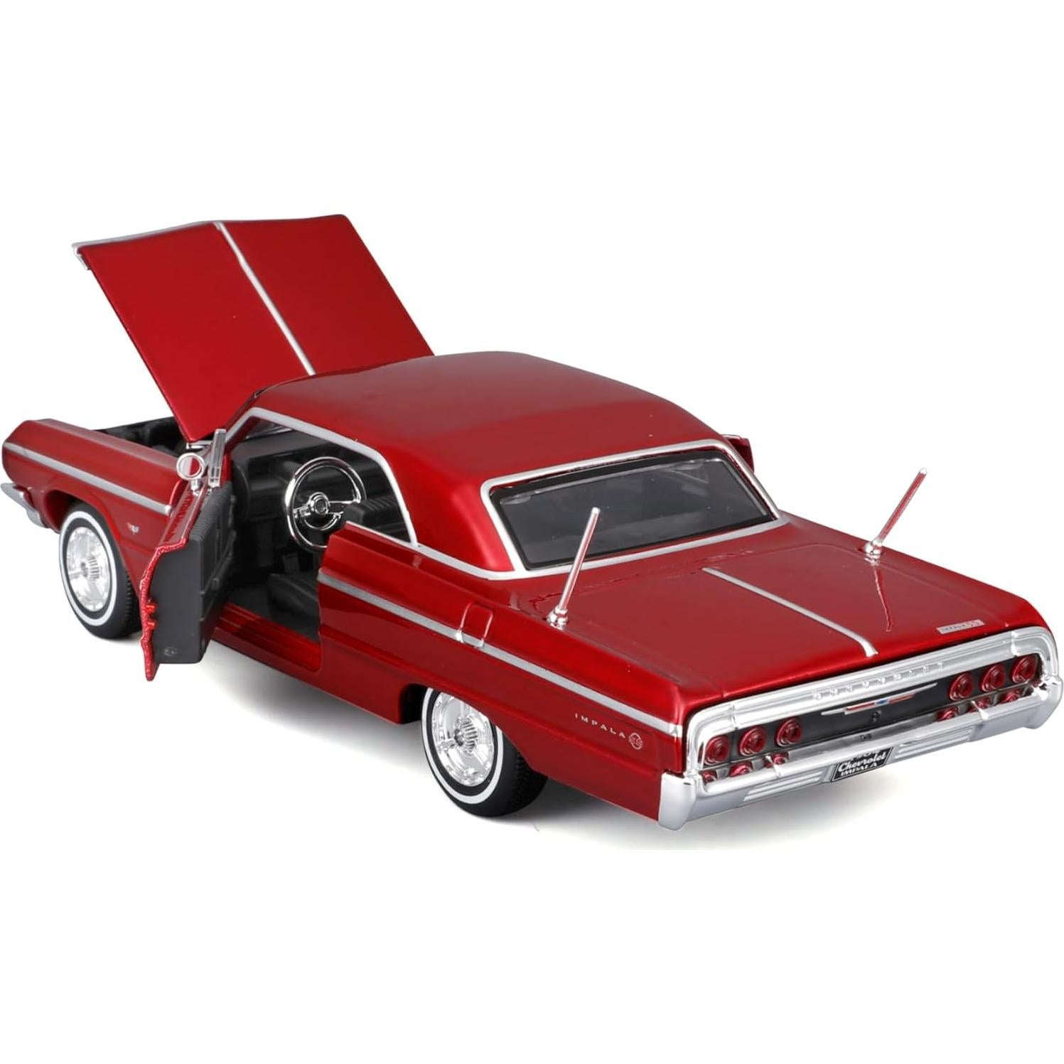 Maisto 1:24 Chevrolet Impala SS 1964 Kit de Modelo Rojo