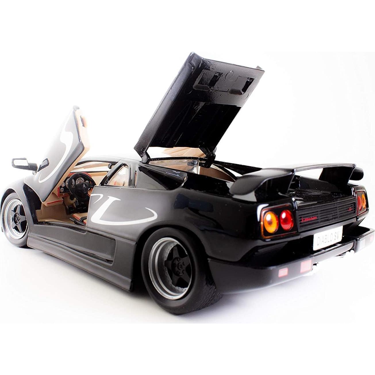 Maisto Lamborghini Diablo SV 1:18 Diecast Negro y Blanco