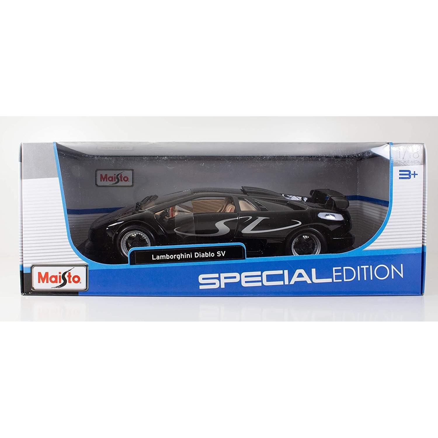 Maisto Lamborghini Diablo SV 1:18 Diecast Negro y Blanco