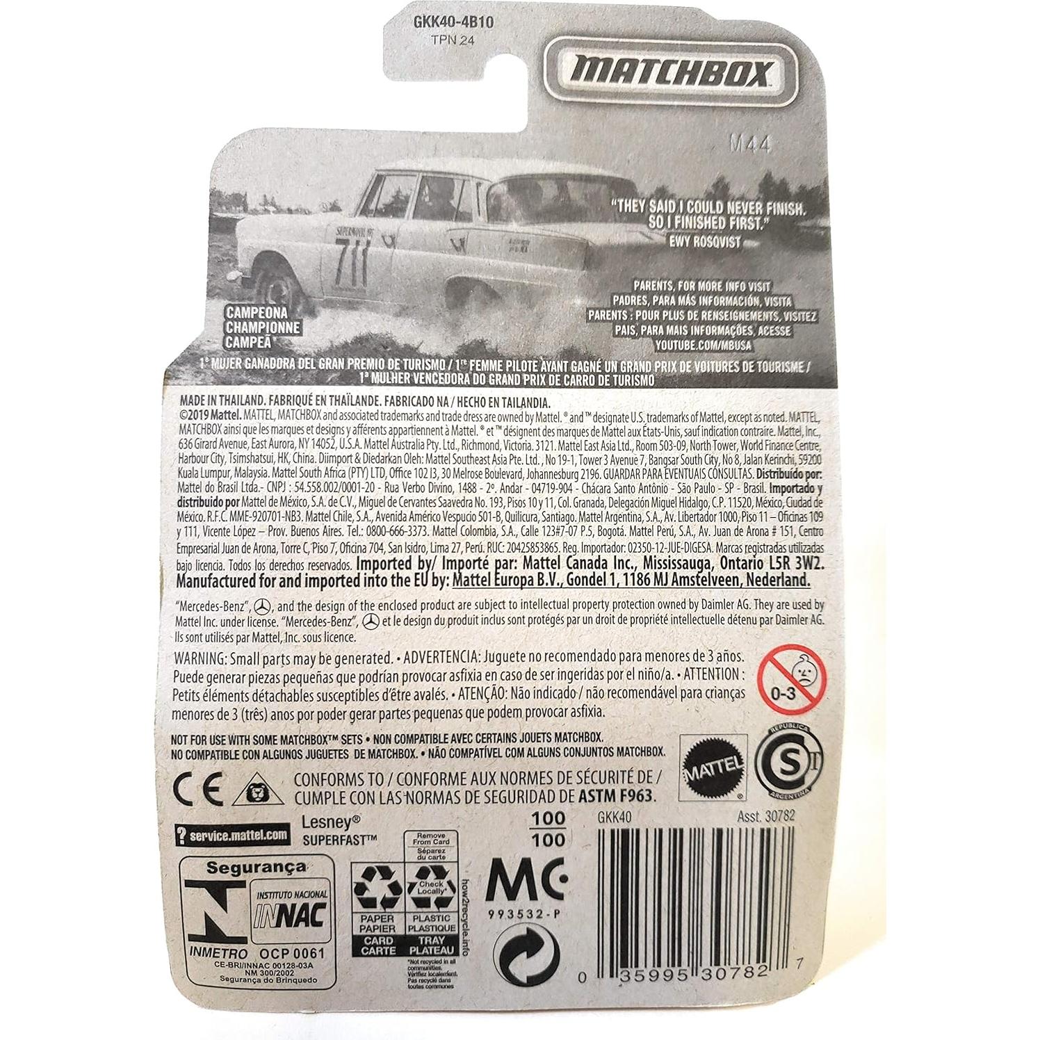 Matchbox Mercedes-Benz 220 SE Sedán 1:64 Coleccionable