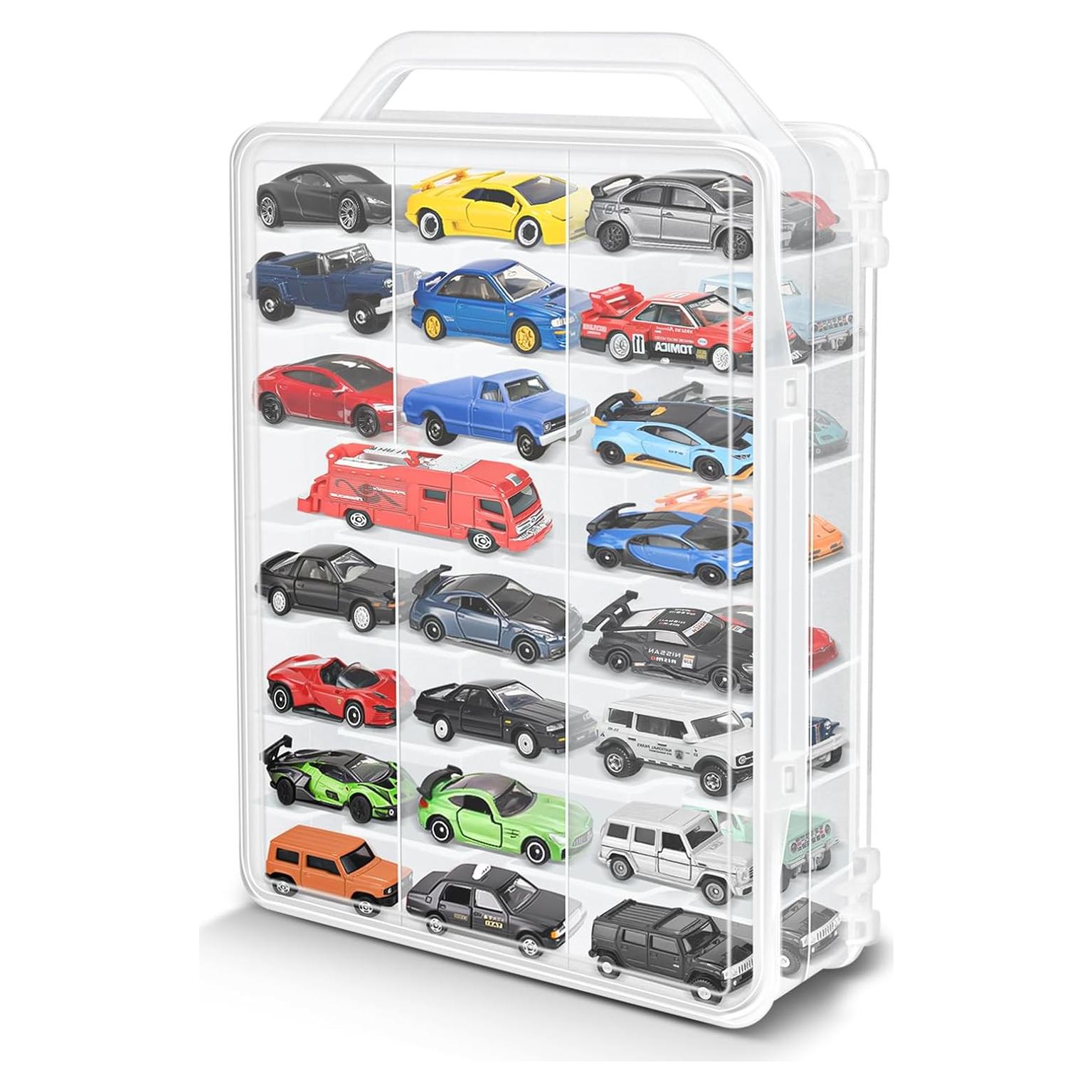 Caja de Almacenamiento H0T WHEELS 46 Autos Portátil Plástico