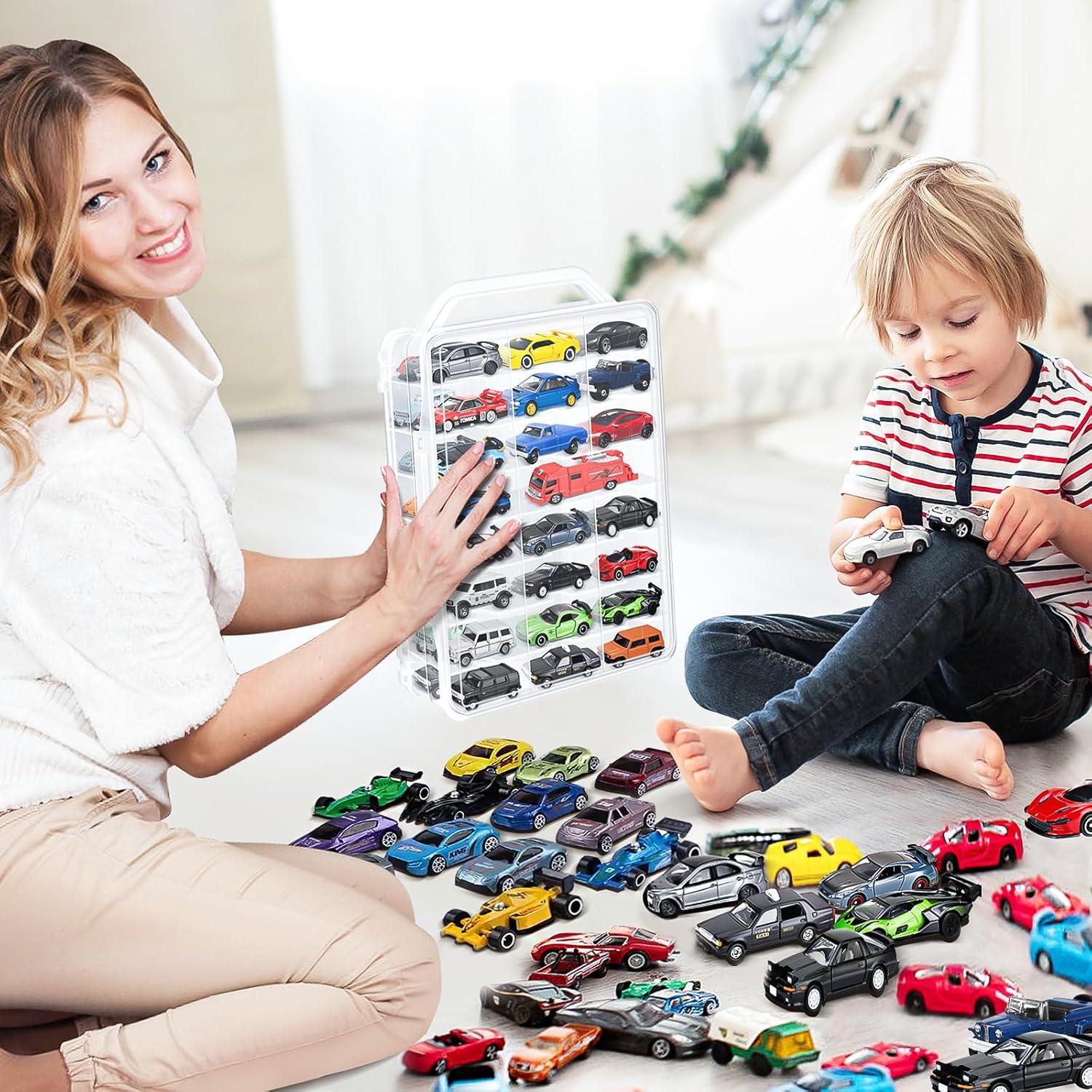 Caja de Almacenamiento H0T WHEELS 46 Autos Portátil Plástico