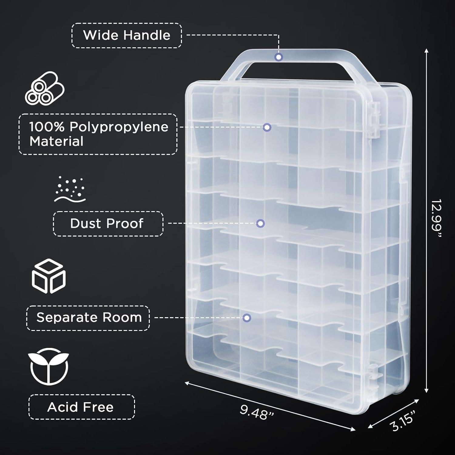 Caja de Almacenamiento H0T WHEELS 46 Autos Portátil Plástico