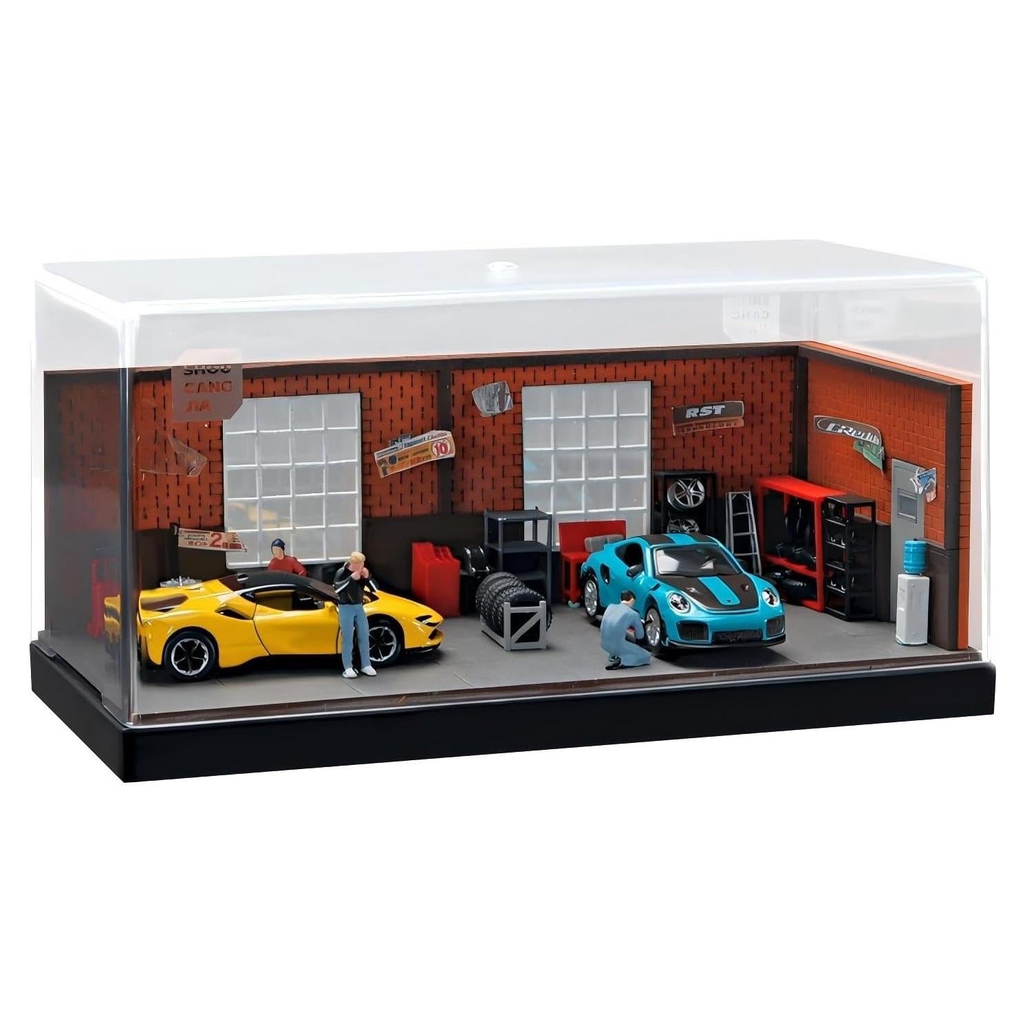 Estuche de Exhibición para Autos 1:64 Scenpoch con Diorama
