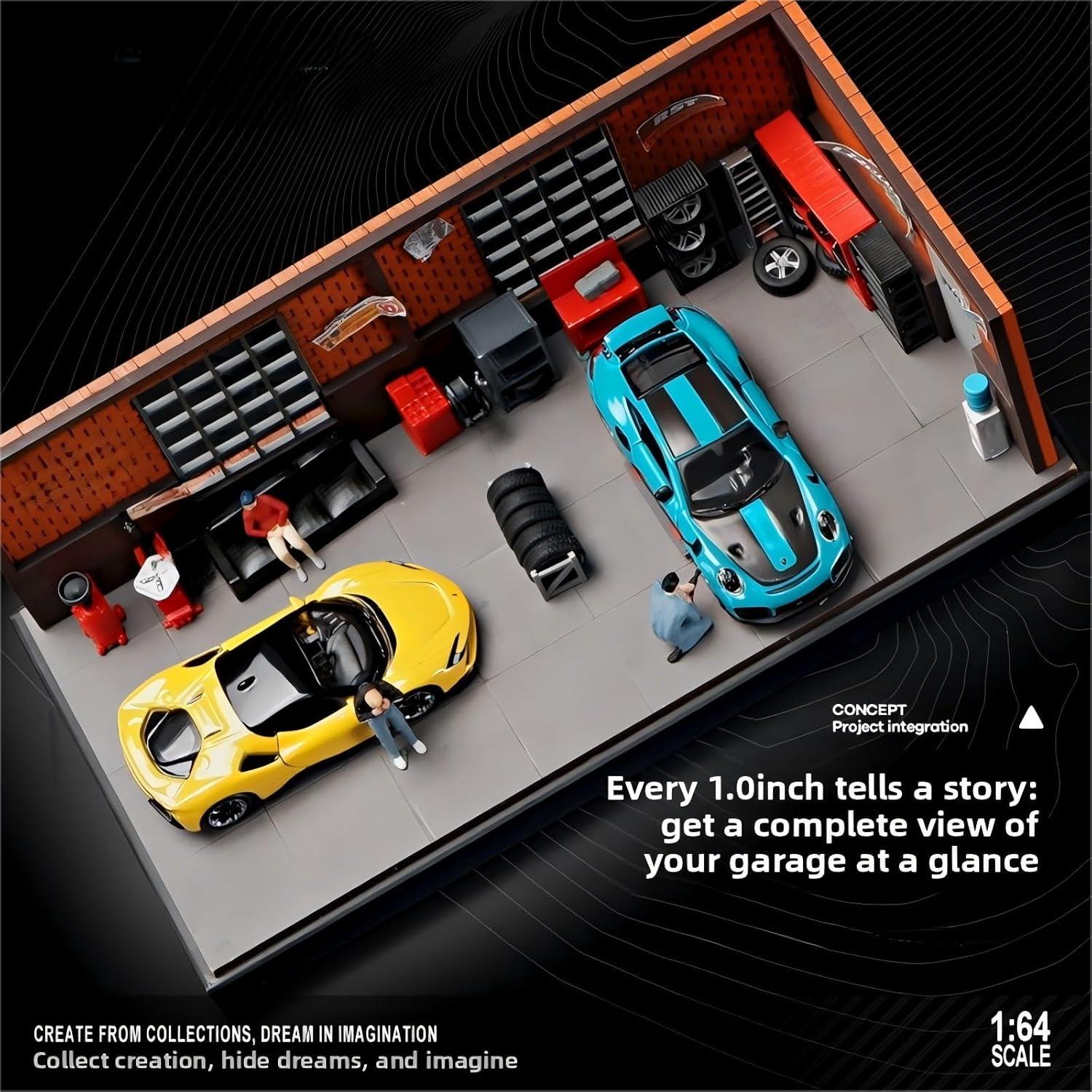 Estuche de Exhibición para Autos 1:64 Scenpoch con Diorama