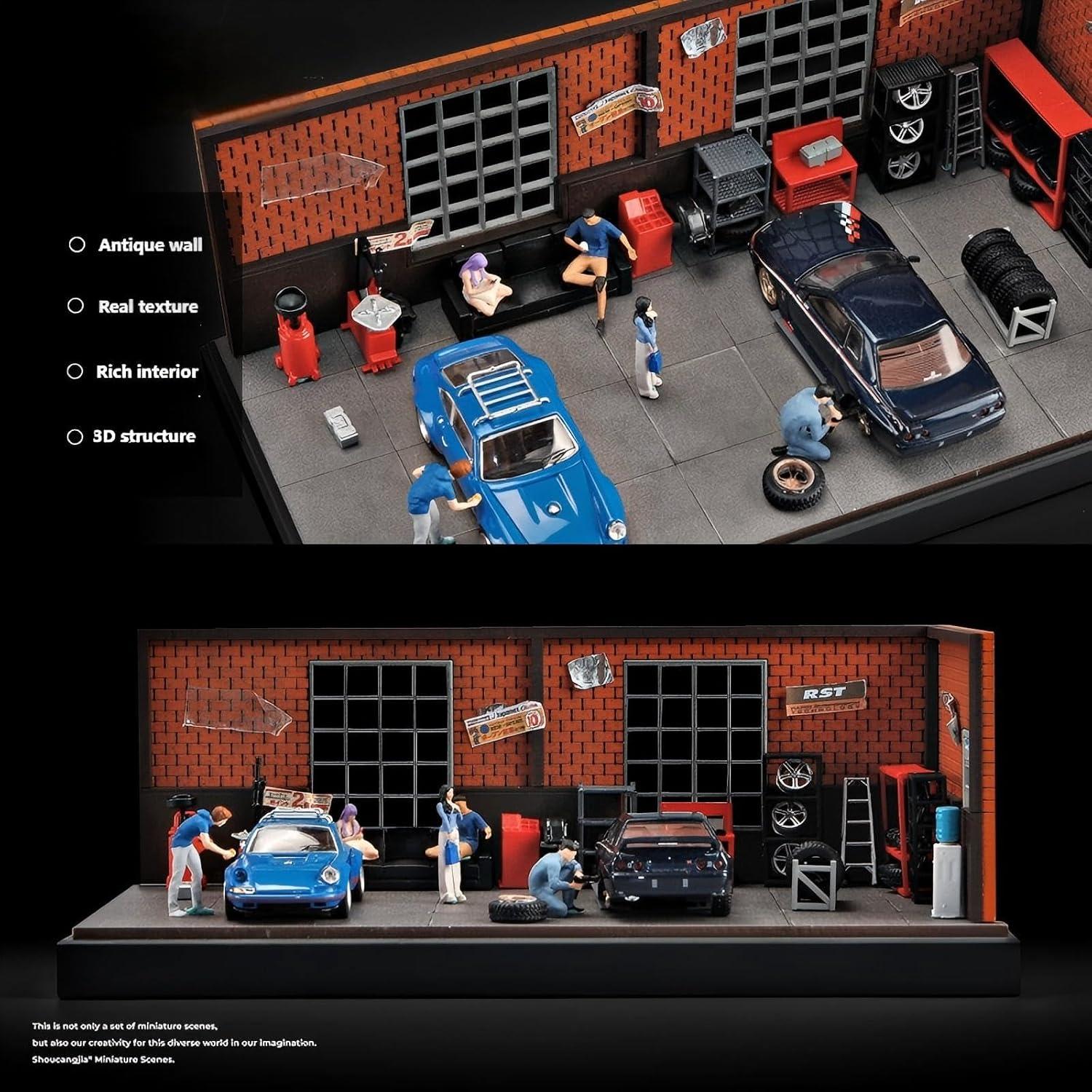 Estuche de Exhibición para Autos 1:64 Scenpoch con Diorama