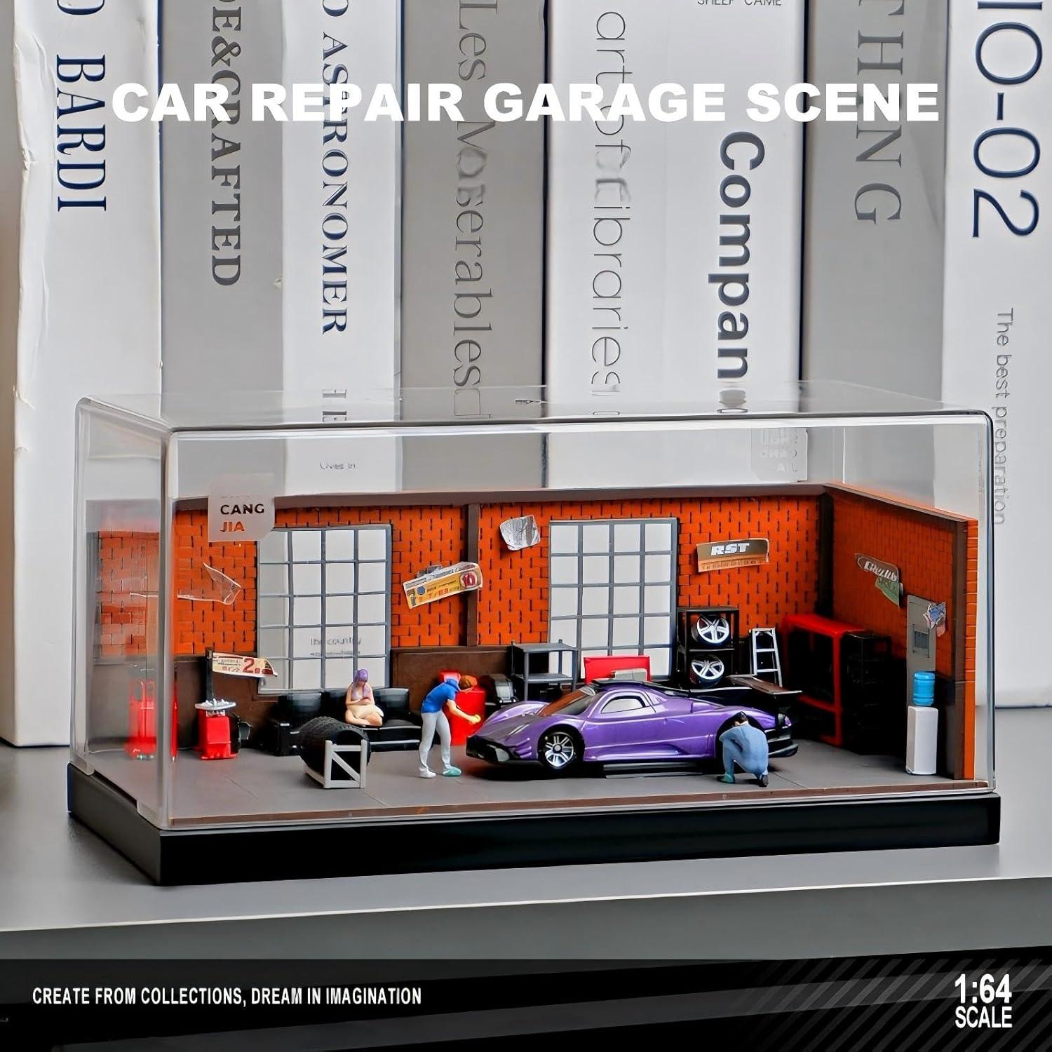 Estuche de Exhibición para Autos 1:64 Scenpoch con Diorama