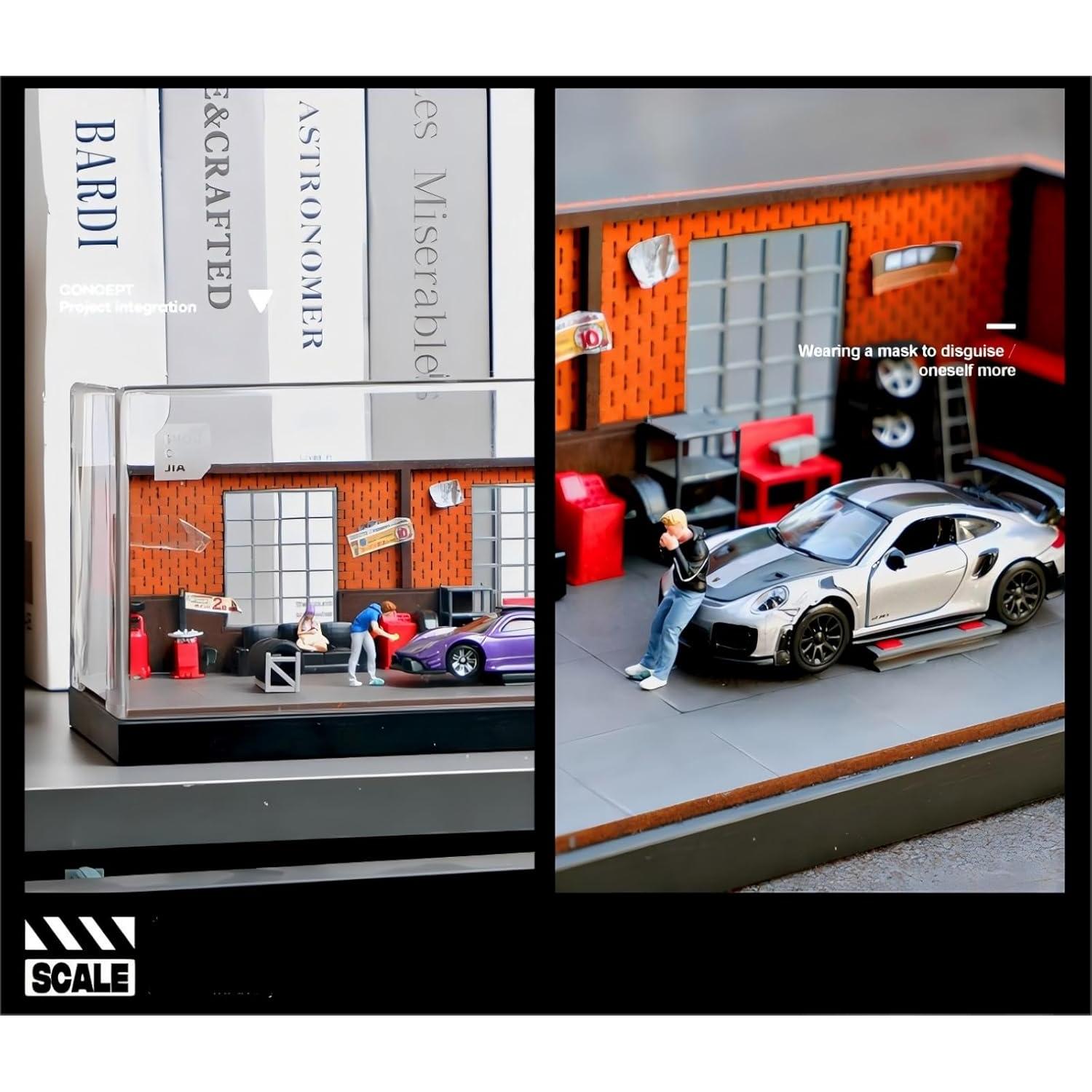 Estuche de Exhibición para Autos 1:64 Scenpoch con Diorama