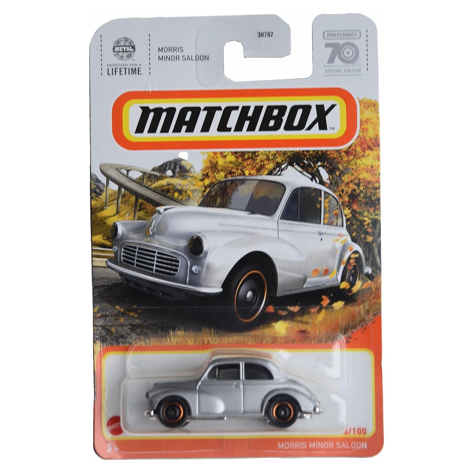 Auto de Colección Matchbox Morris Minor Saloon Plata