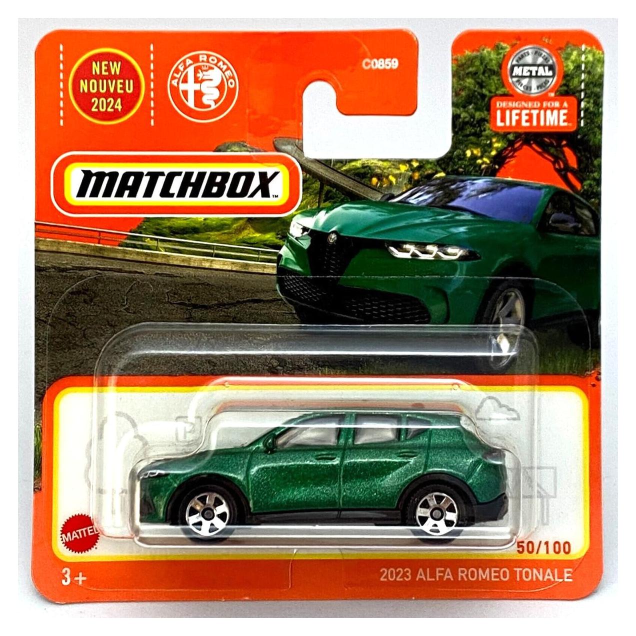 Auto a escala Matchbox Alfa Romeo Tonale Verde 11x11 cm