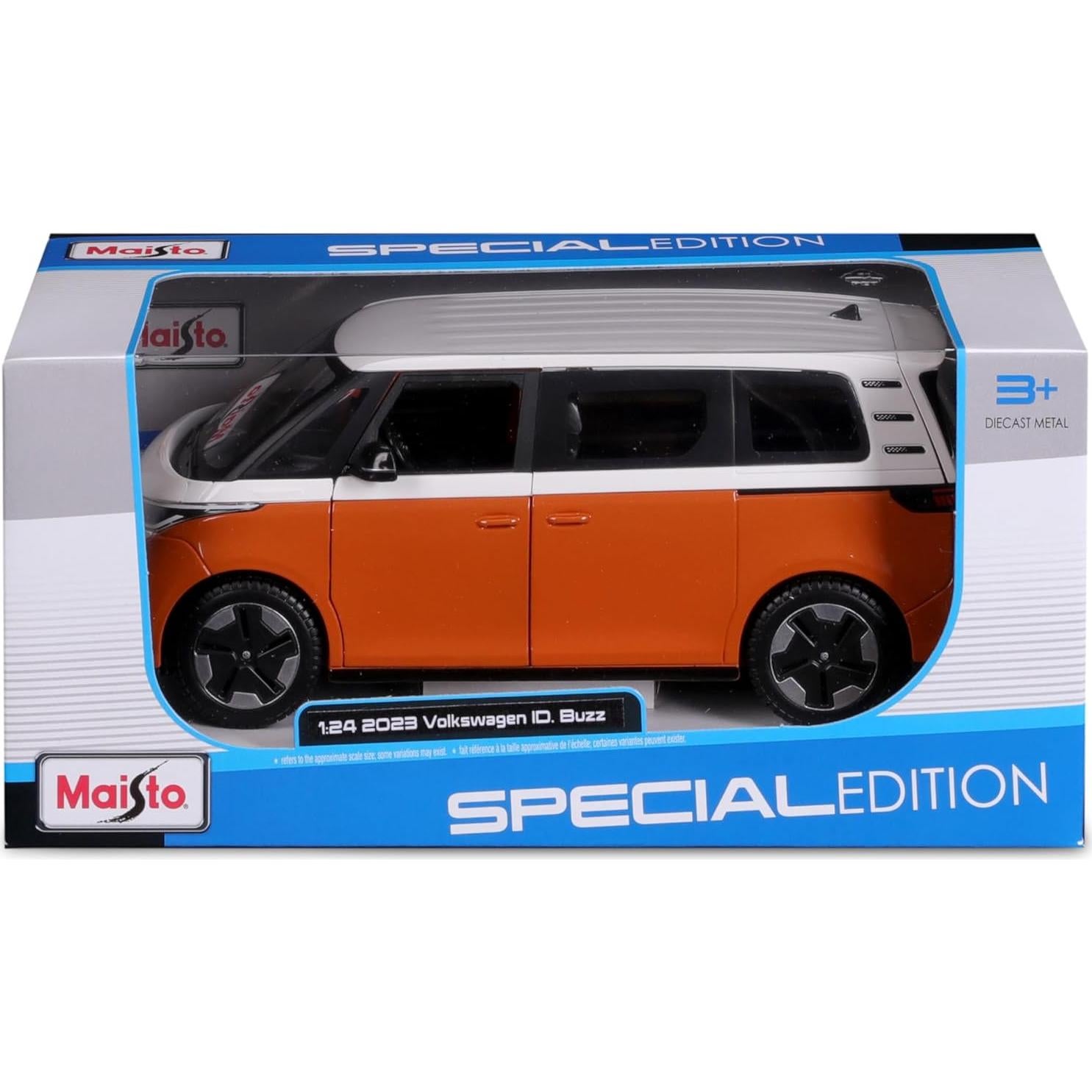 Maisto ID. Buzz Van Naranja y Blanco 1/24 Diecast 0.53 kg