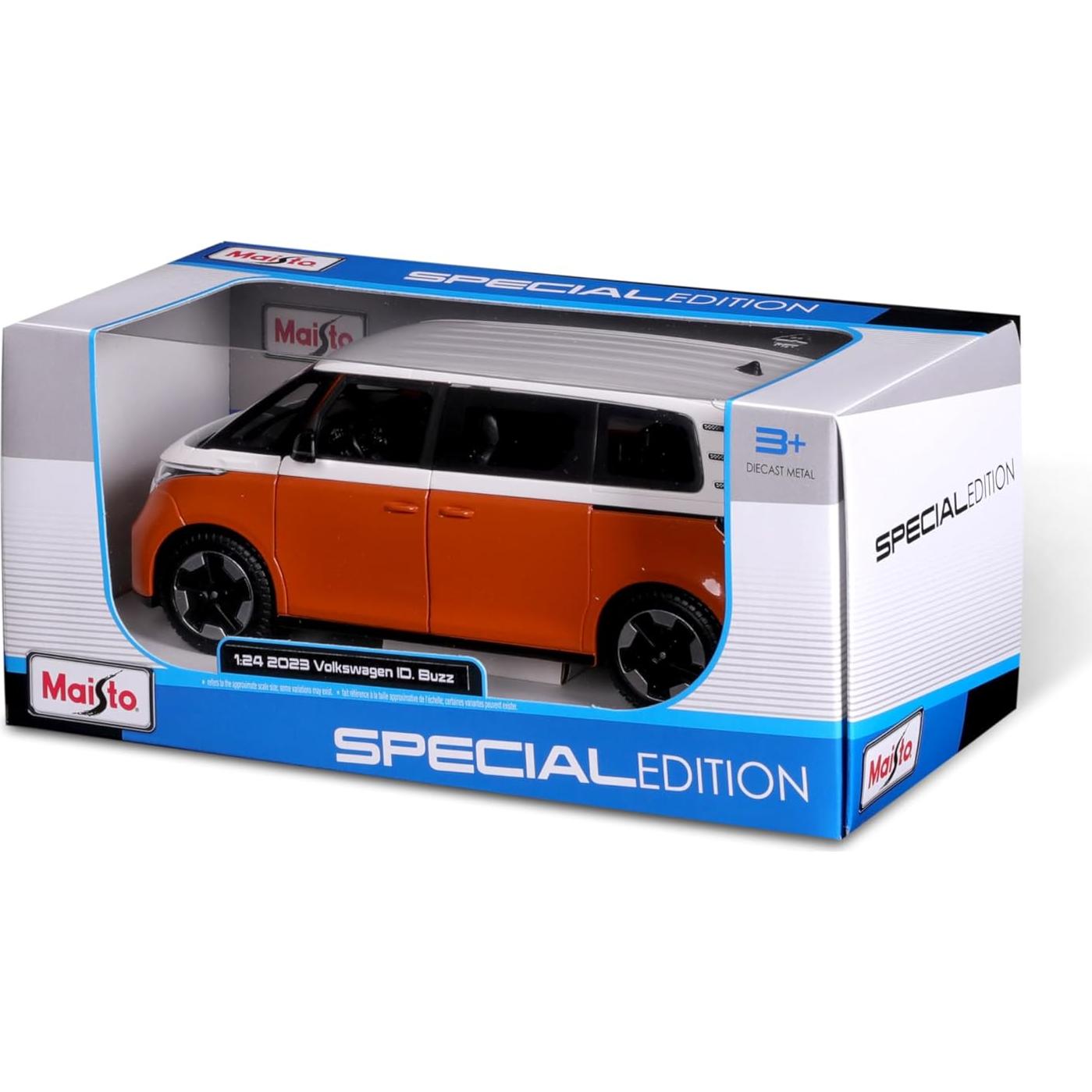 Maisto ID. Buzz Van Naranja y Blanco 1/24 Diecast 0.53 kg