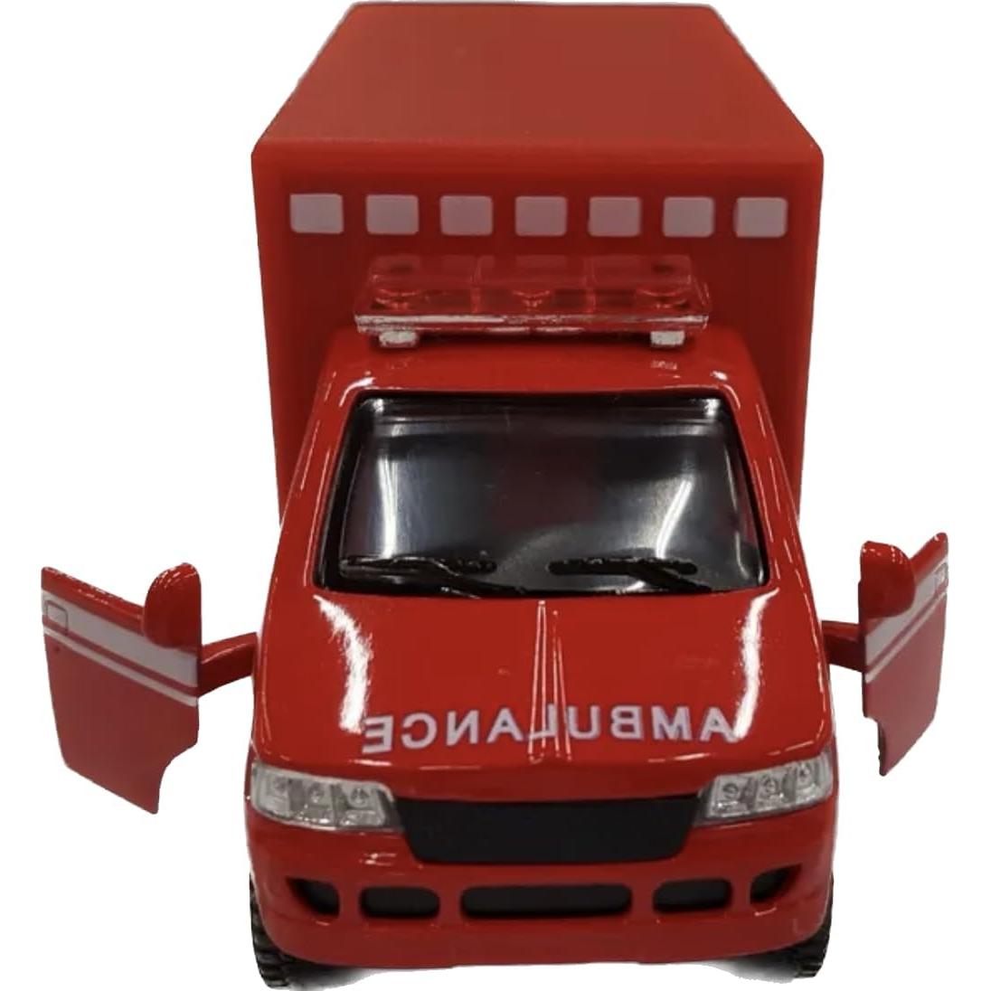 Ambulancia de Juguete KiNSMART 12.7 cm Metal Retroceso Rojo