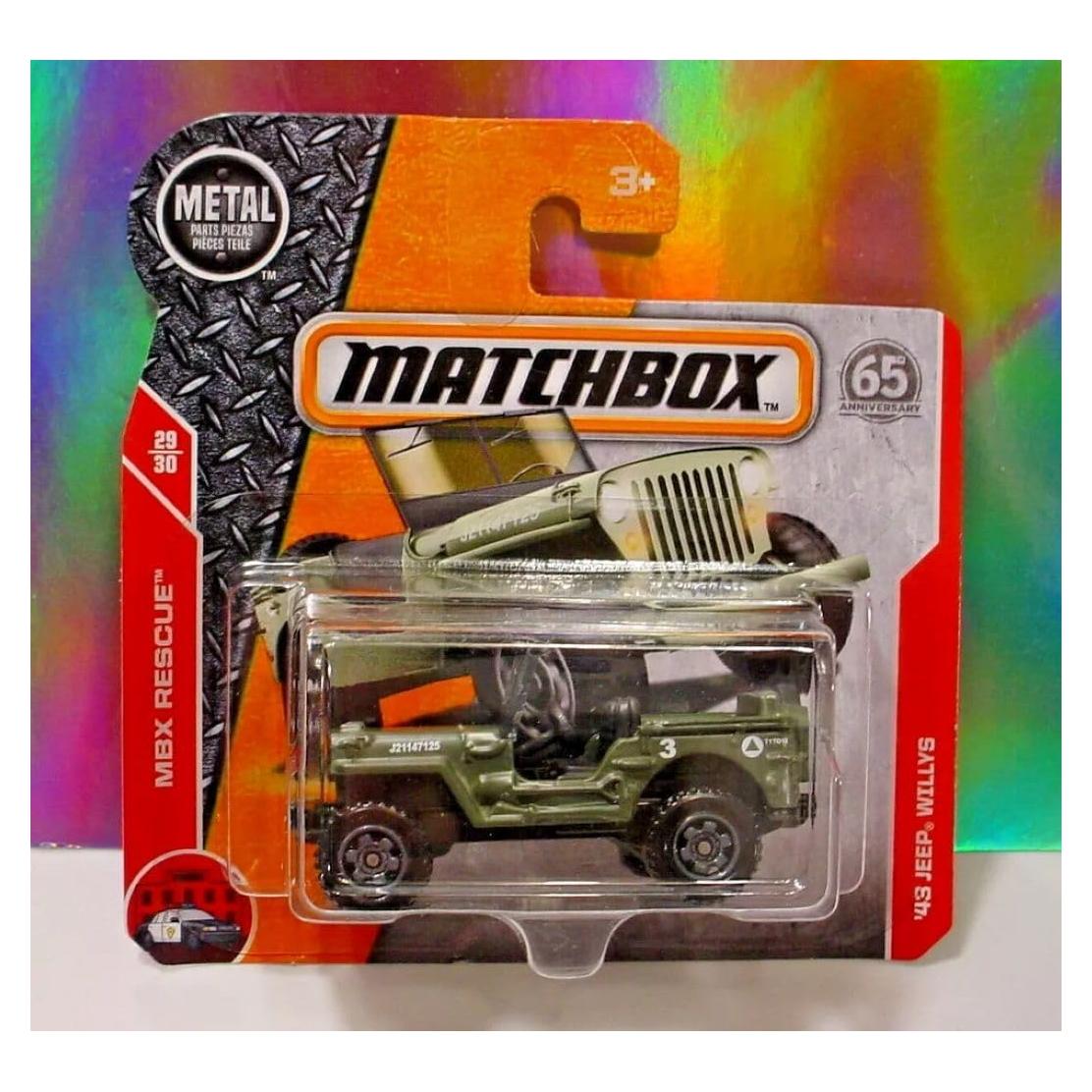 Matchbox Jeep Willys 2018 Rescate 1:64 Verde
