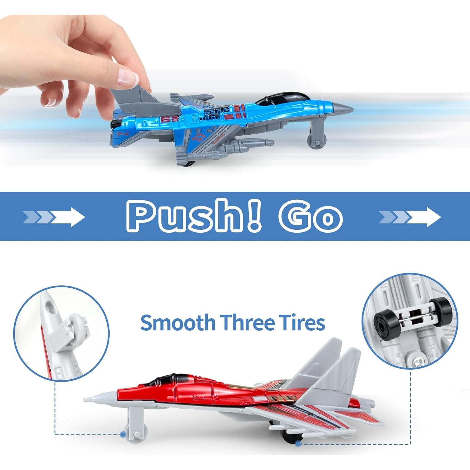 Paquete de 12 Aviones de Juguete Diecast Ynybusi para Niños