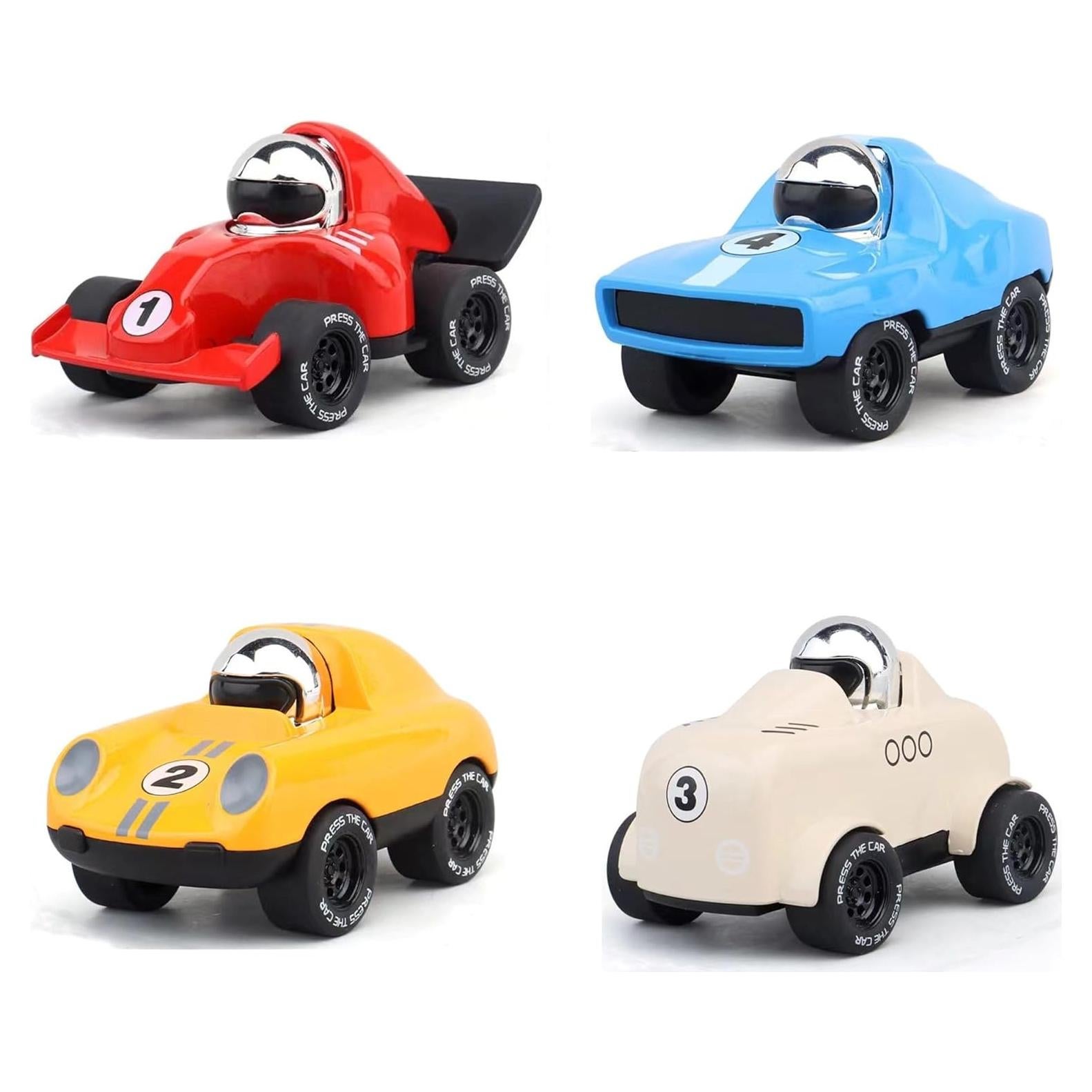 Paquete de 4 coches de juguete Press to Go - Multicolor