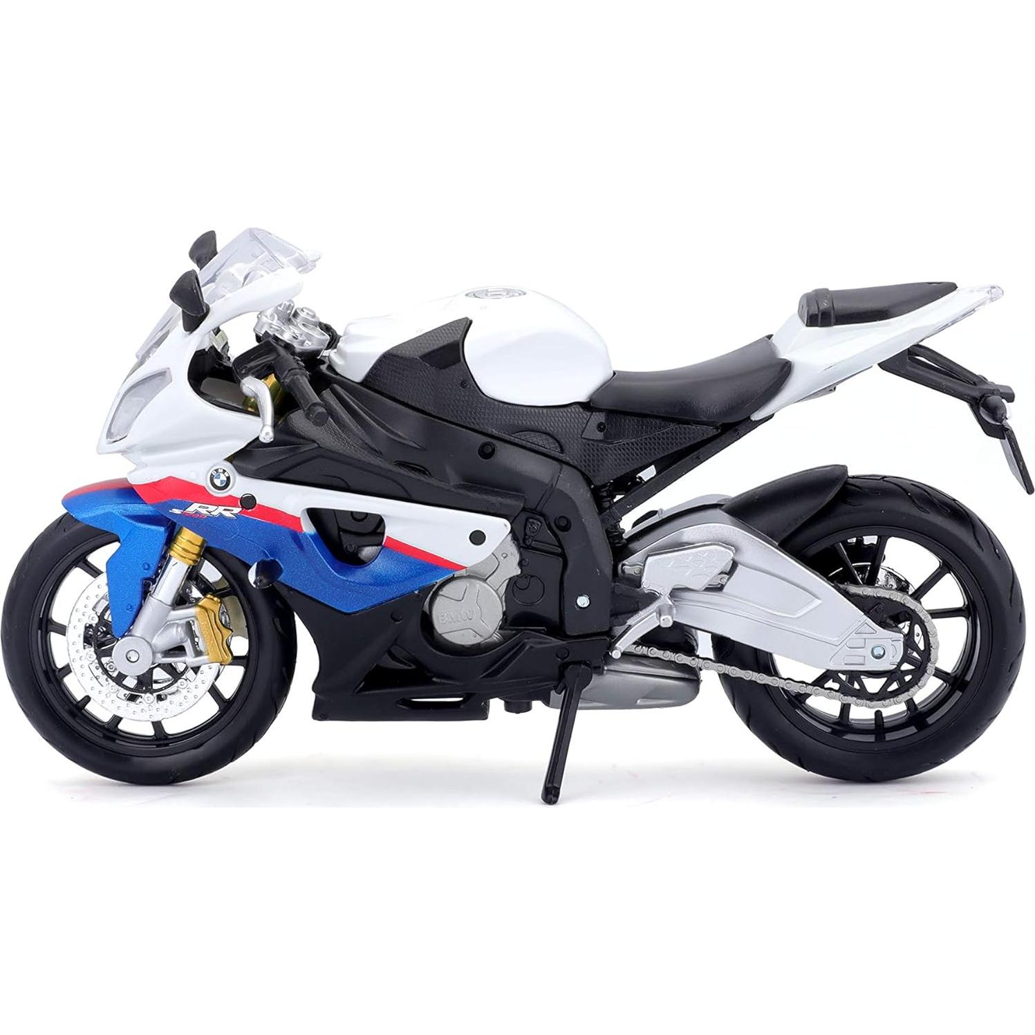 Maisto BMW S1000RR Motocicleta Escala 1:12 Blanco/Rojo/Azul