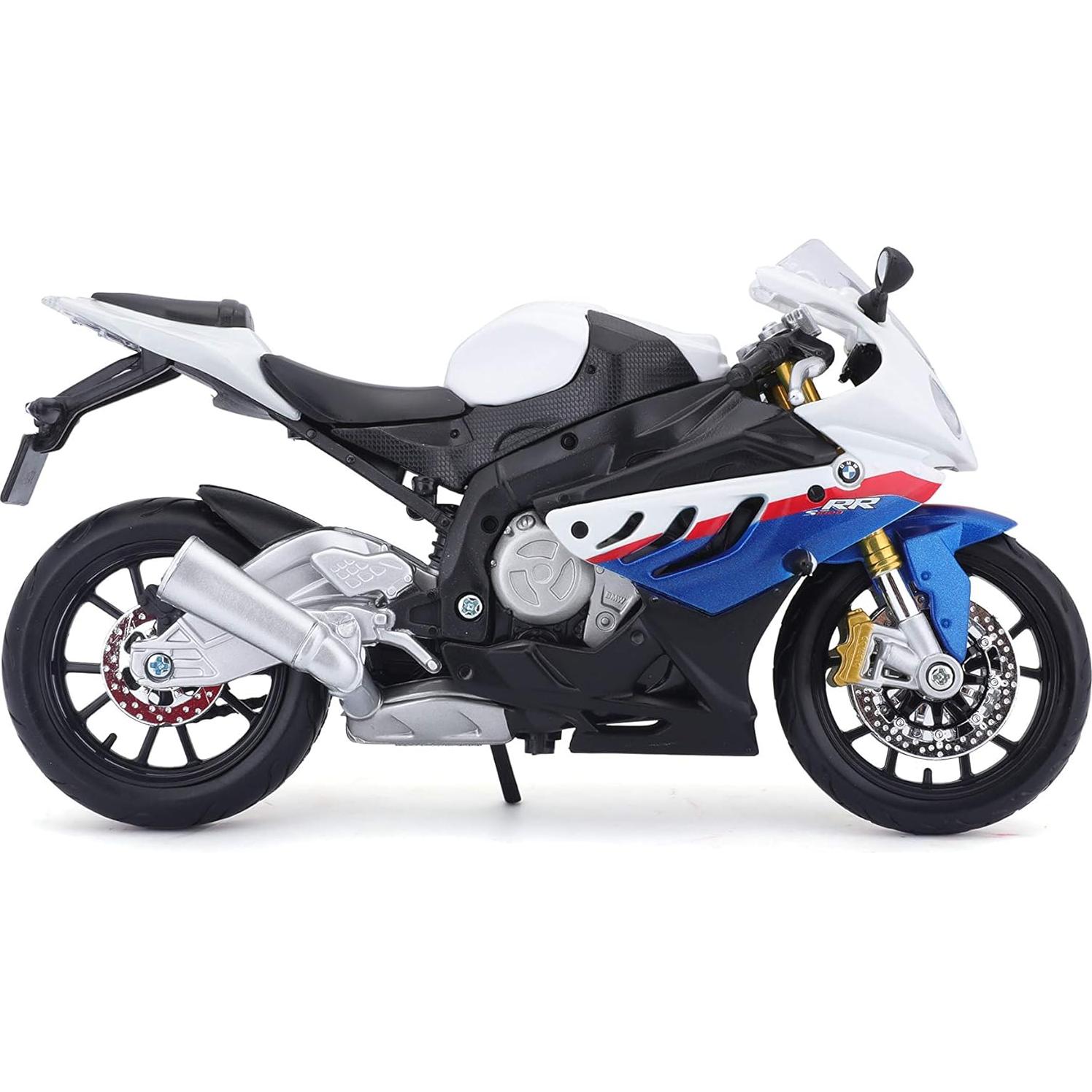 Maisto BMW S1000RR Motocicleta Escala 1:12 Blanco/Rojo/Azul