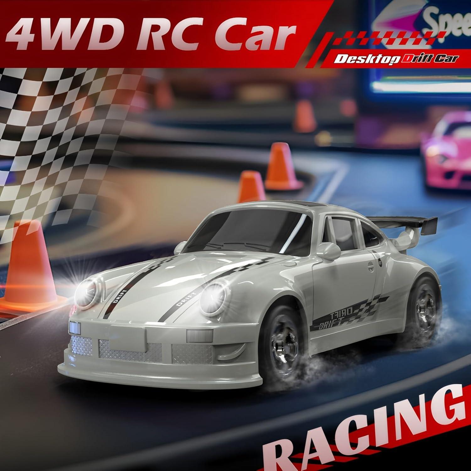 Coche RC Drift 4WD Mini 1:64 Shantou con Luces LED
