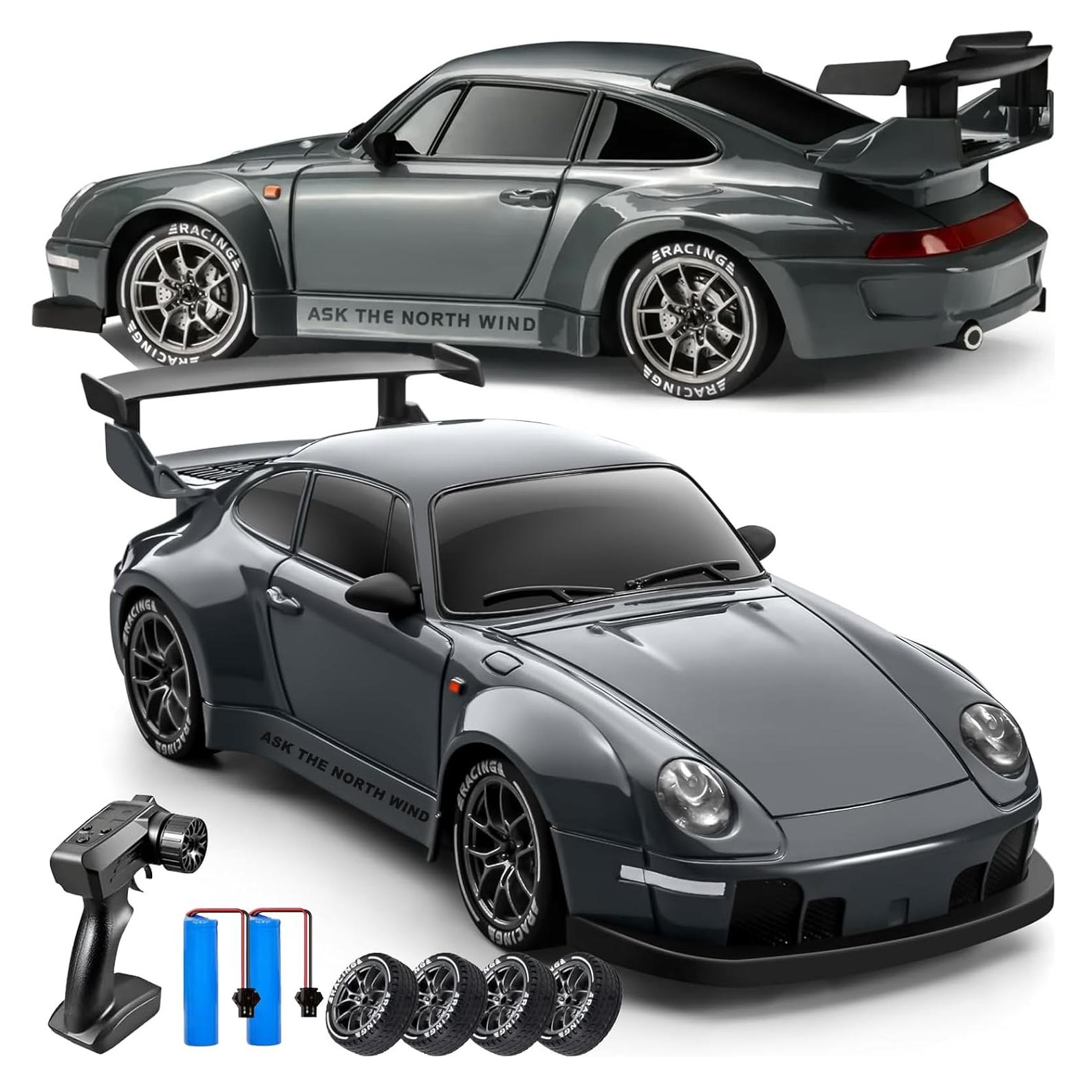 Coche RC Drift 1:24 Wo Hua con Luces LED y 2 Baterías