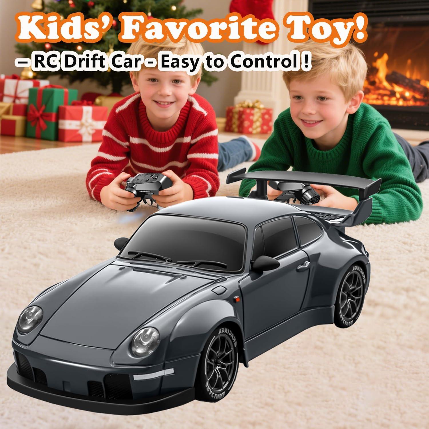 Coche RC Drift 1:24 Wo Hua con Luces LED y 2 Baterías