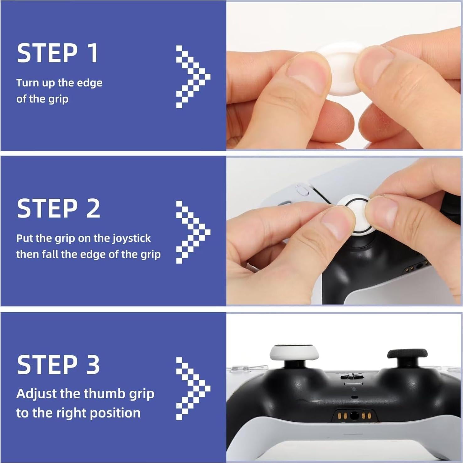 Agarres de Joystick PS5/PS4 Gepicest 2T-B1 16 Piezas