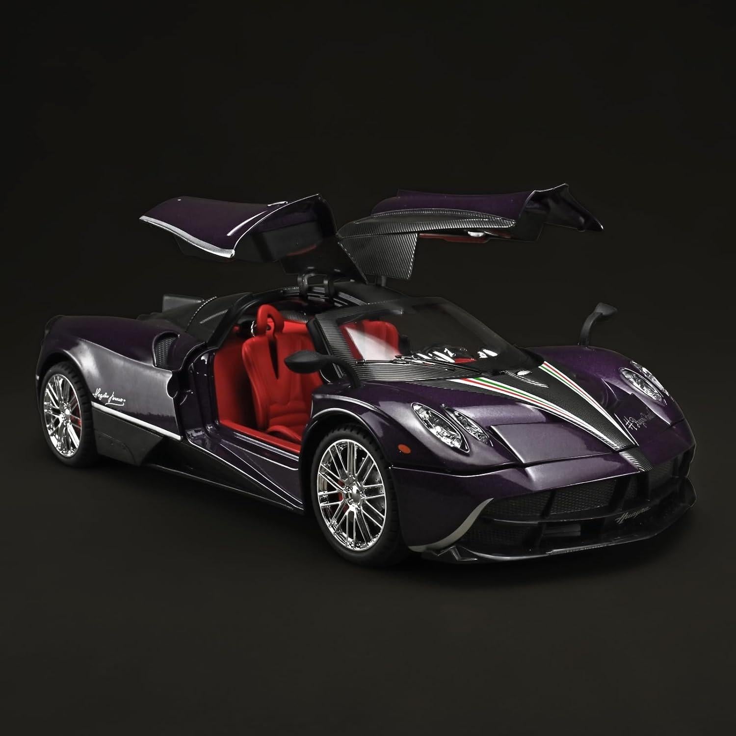 Coche de Juguete de Metal RZAPE Pagani Huayra 1:18 con Luz y Sonido