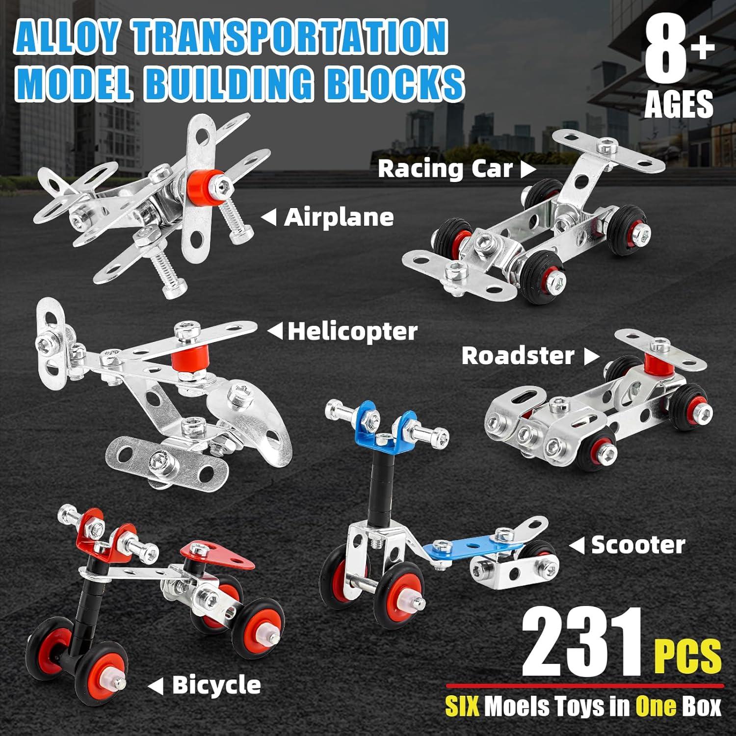 Juego de Modelos de Metal BESTYMXY 231 PZS 6 Vehículos STEM