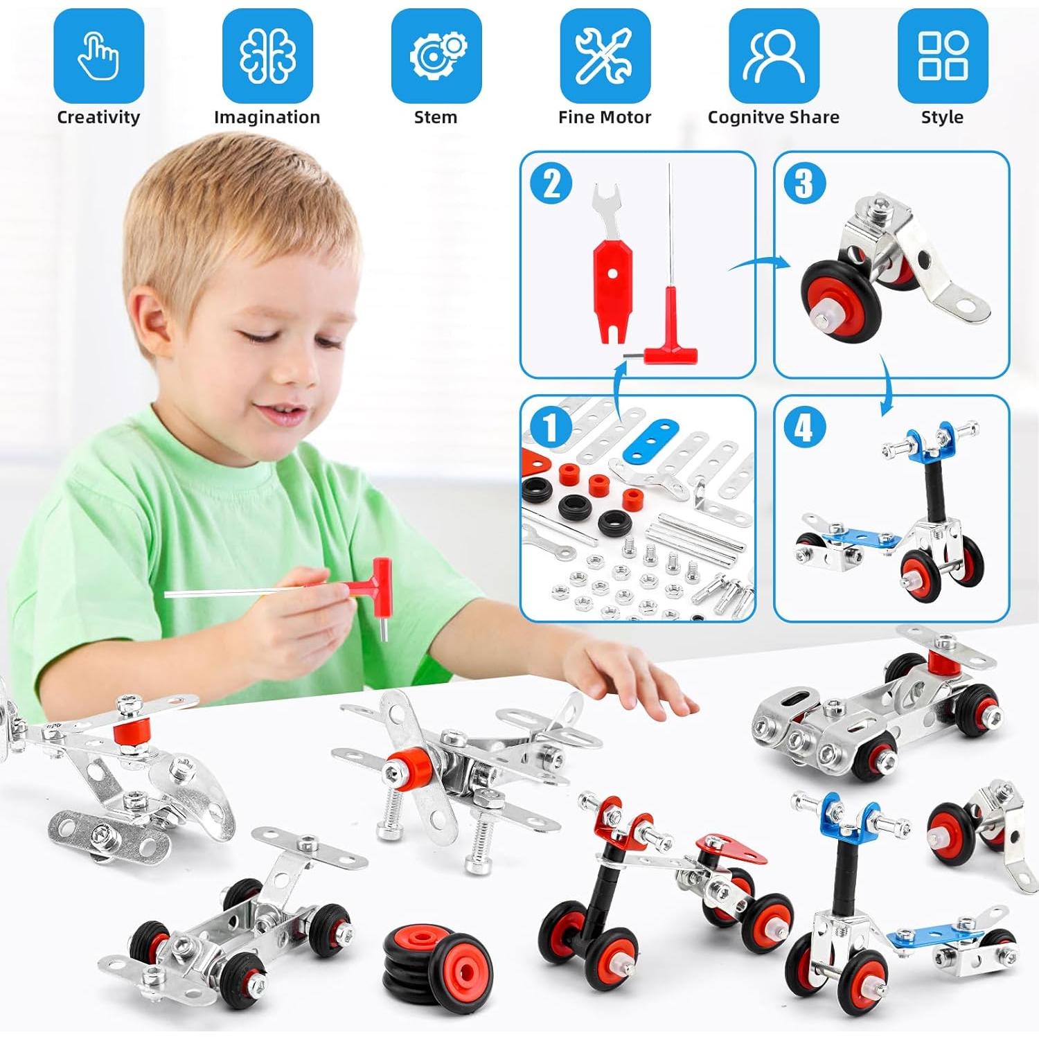 Juego de Modelos de Metal BESTYMXY 231 PZS 6 Vehículos STEM