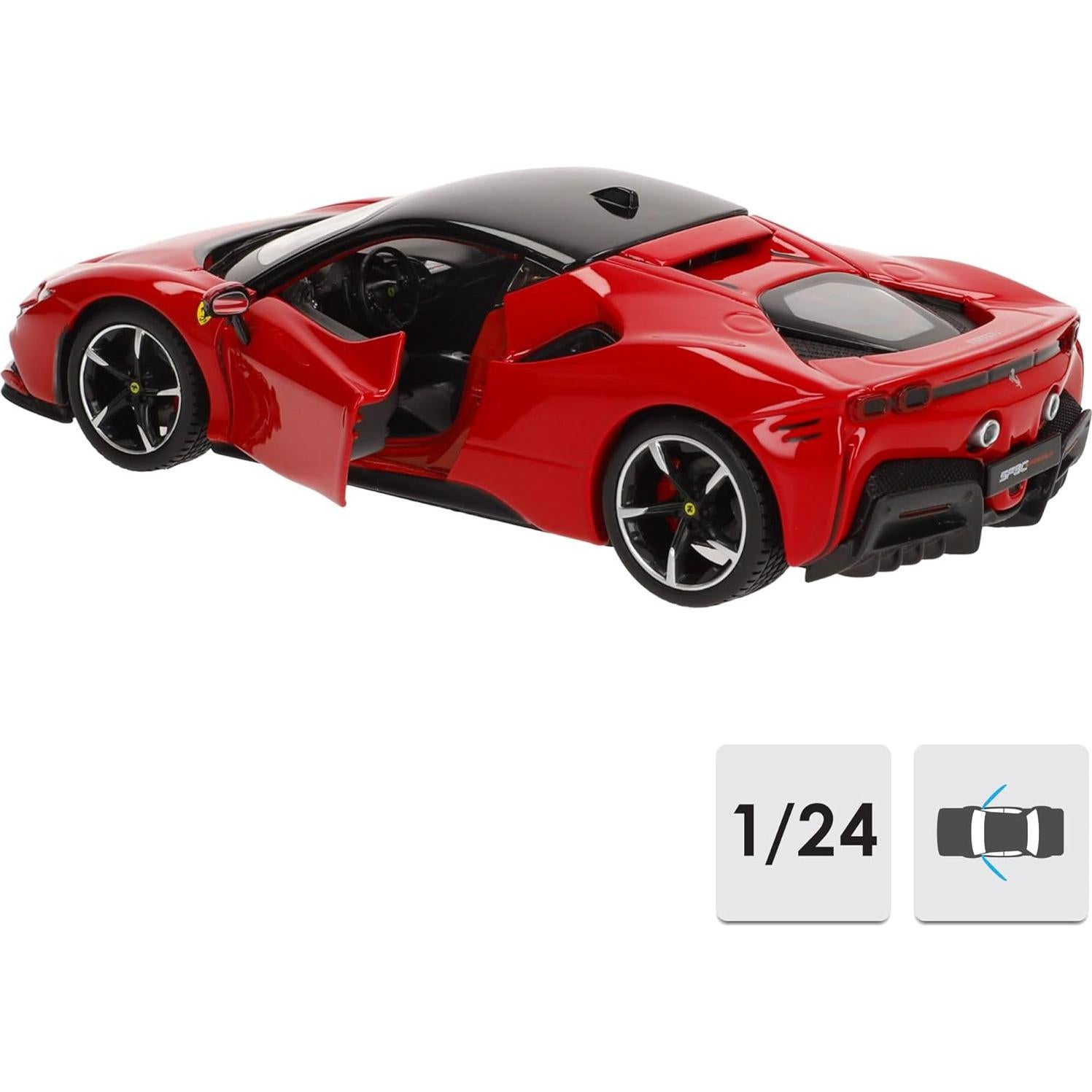 Coche Coleccionable Ferrari Bburago 1:24 Rojo Diecast