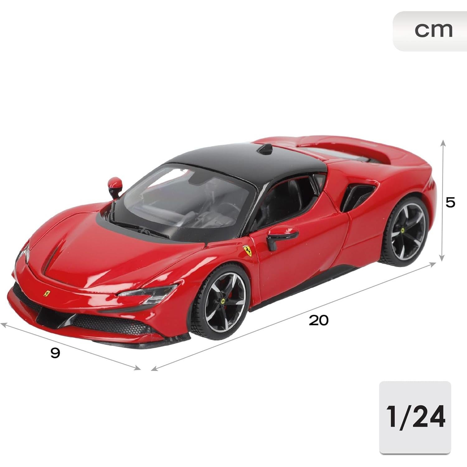 Coche Coleccionable Ferrari Bburago 1:24 Rojo Diecast