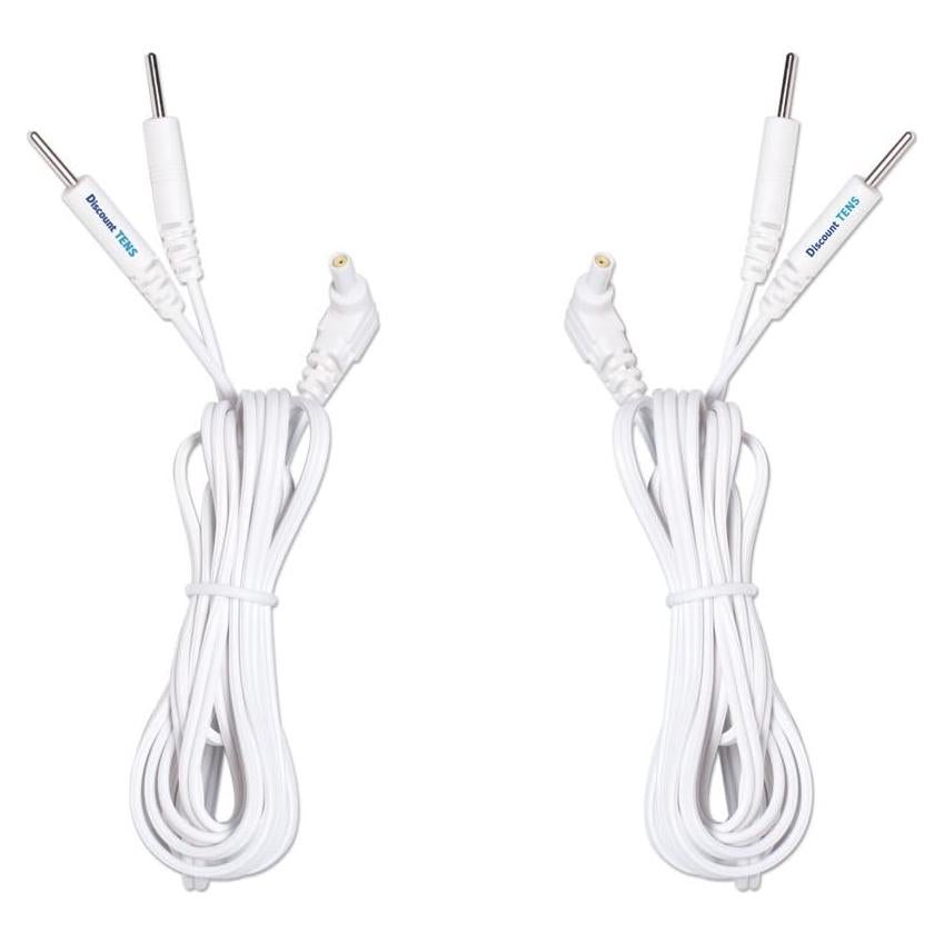 Cables de Conexión Electrodos 2mm Descuento TENS - Paquete de 2