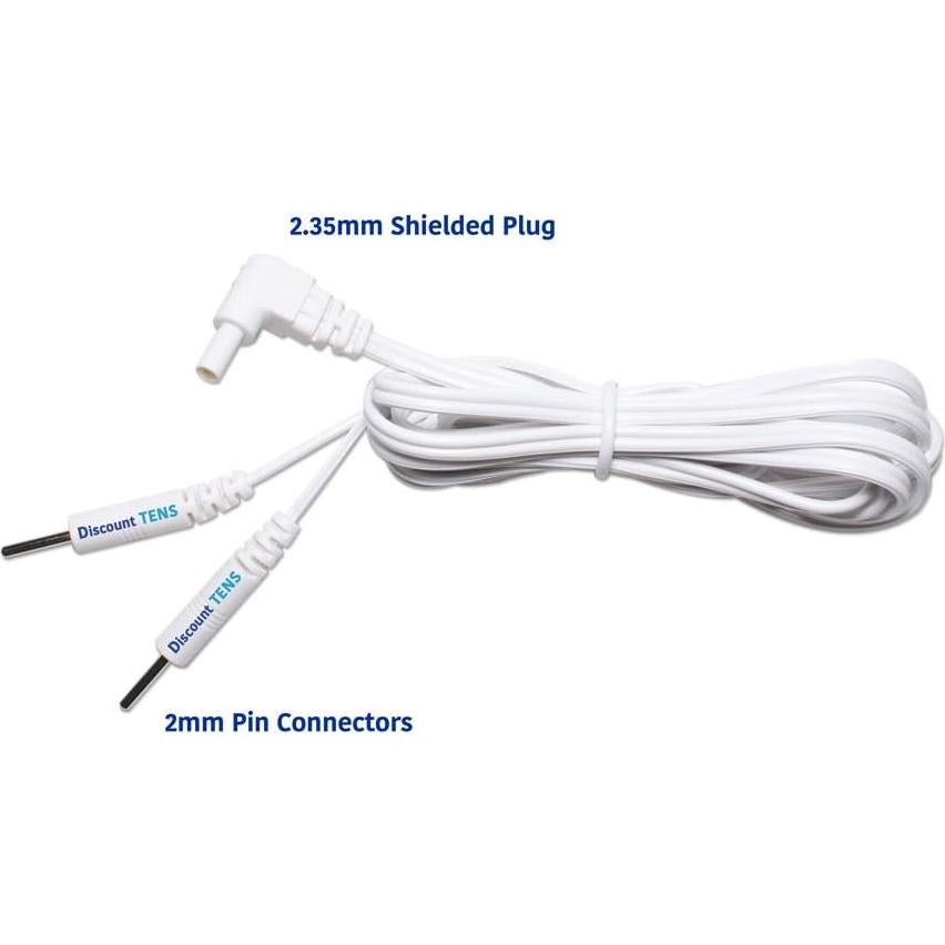Cables de Conexión Electrodos 2mm Descuento TENS - Paquete de 2