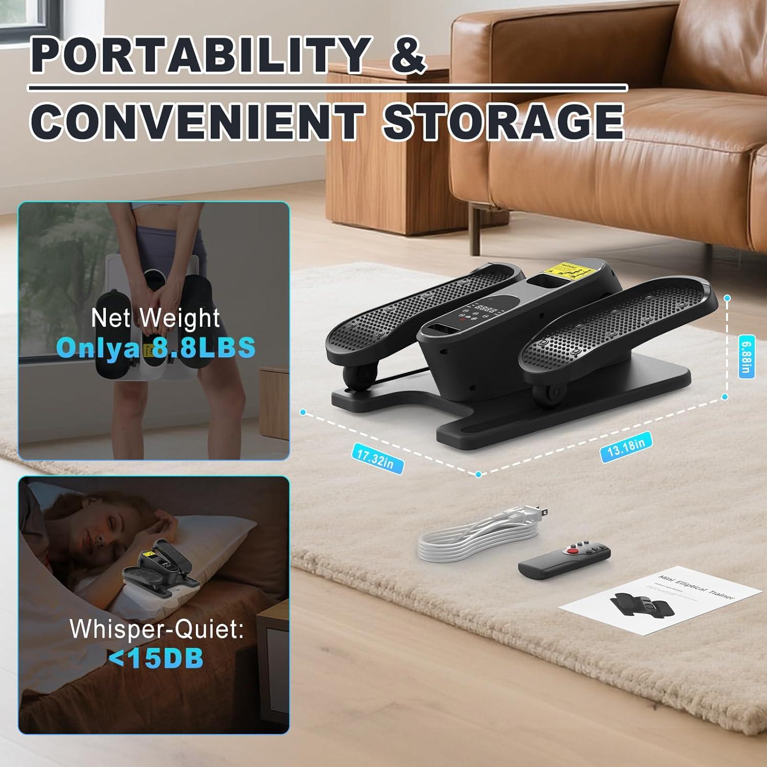 Máquina Elíptica Bajo Escritorio OSCILANTE DELGADO, 12 Velocidades