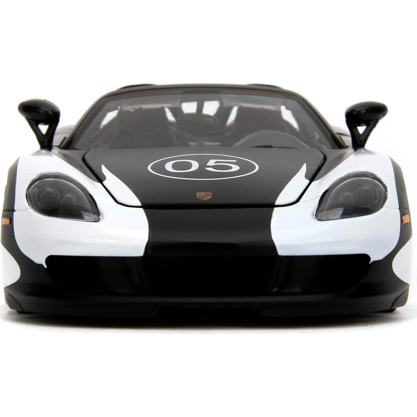 Auto de Fundición Jada Toys Porsche Carrera GT 1:24 Negro/Blanco